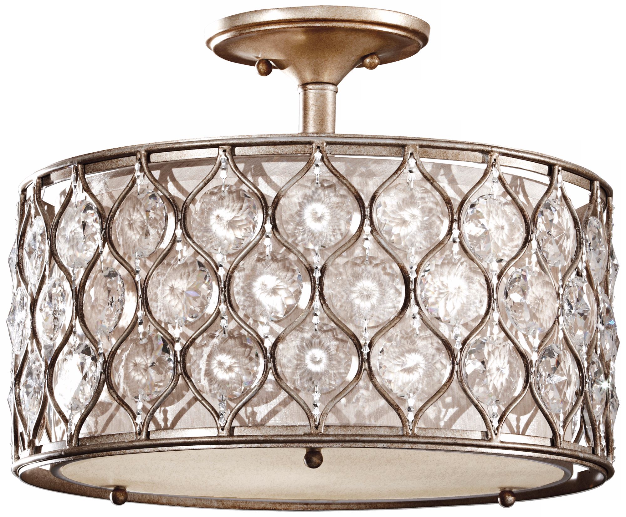 Murray Feiss Lucia 16" W Burnished Silver Ceiling Light