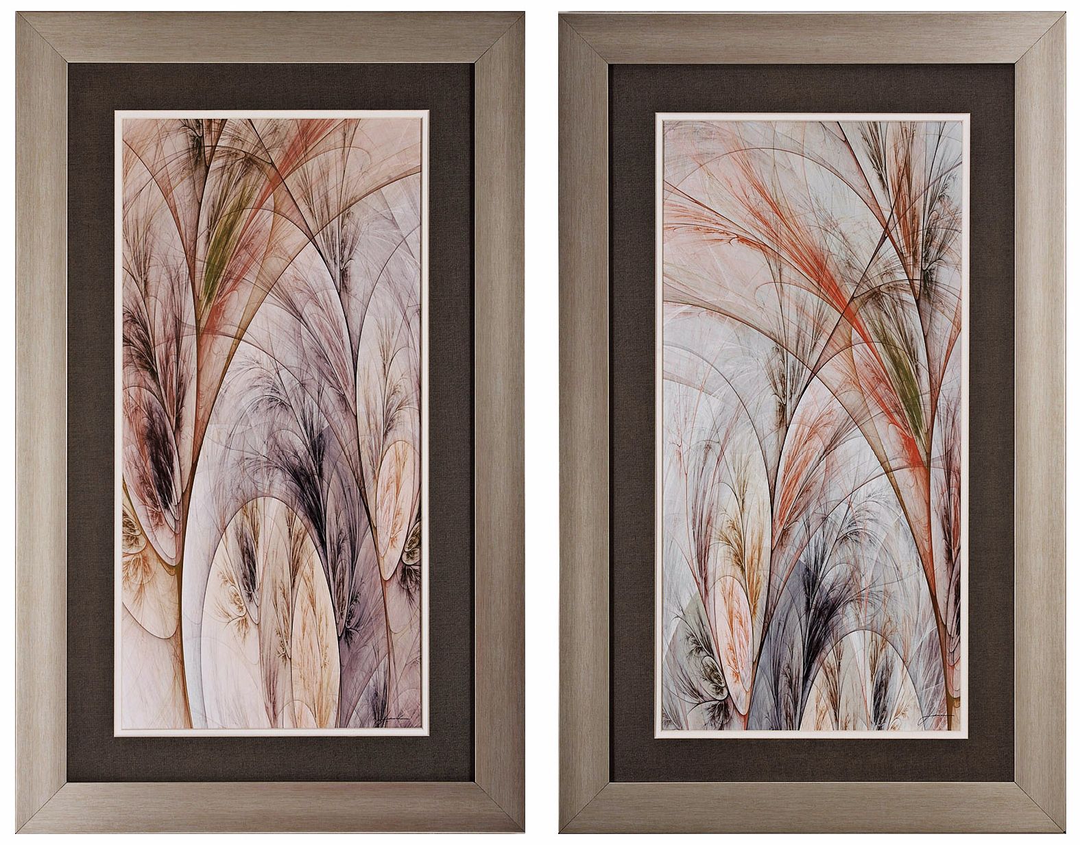 Set of 2 Grass I/II 32" High Abstract Wall Art