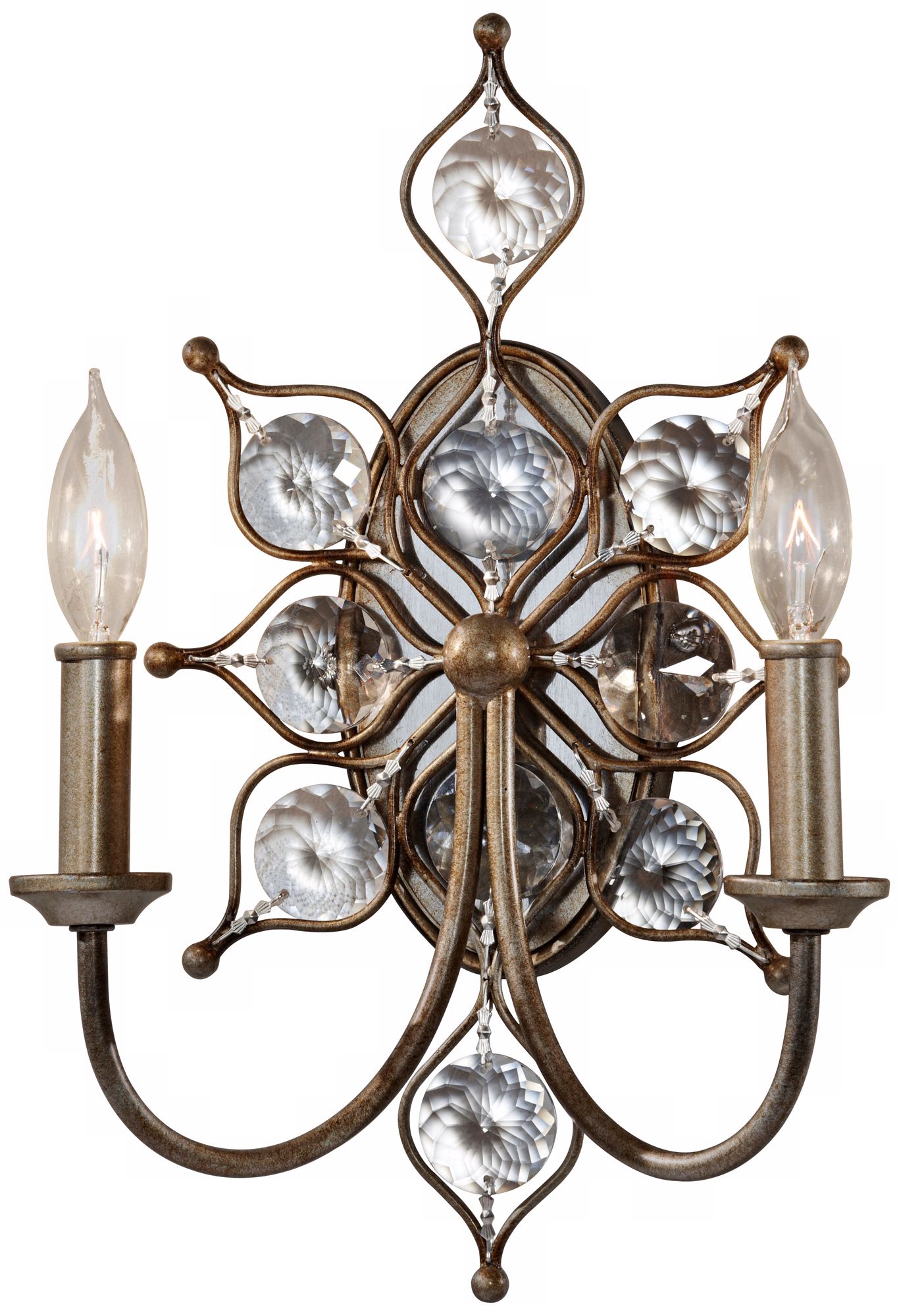 Murray Feiss Leila 16 1/4" High Burnished Silver Wall Sconce