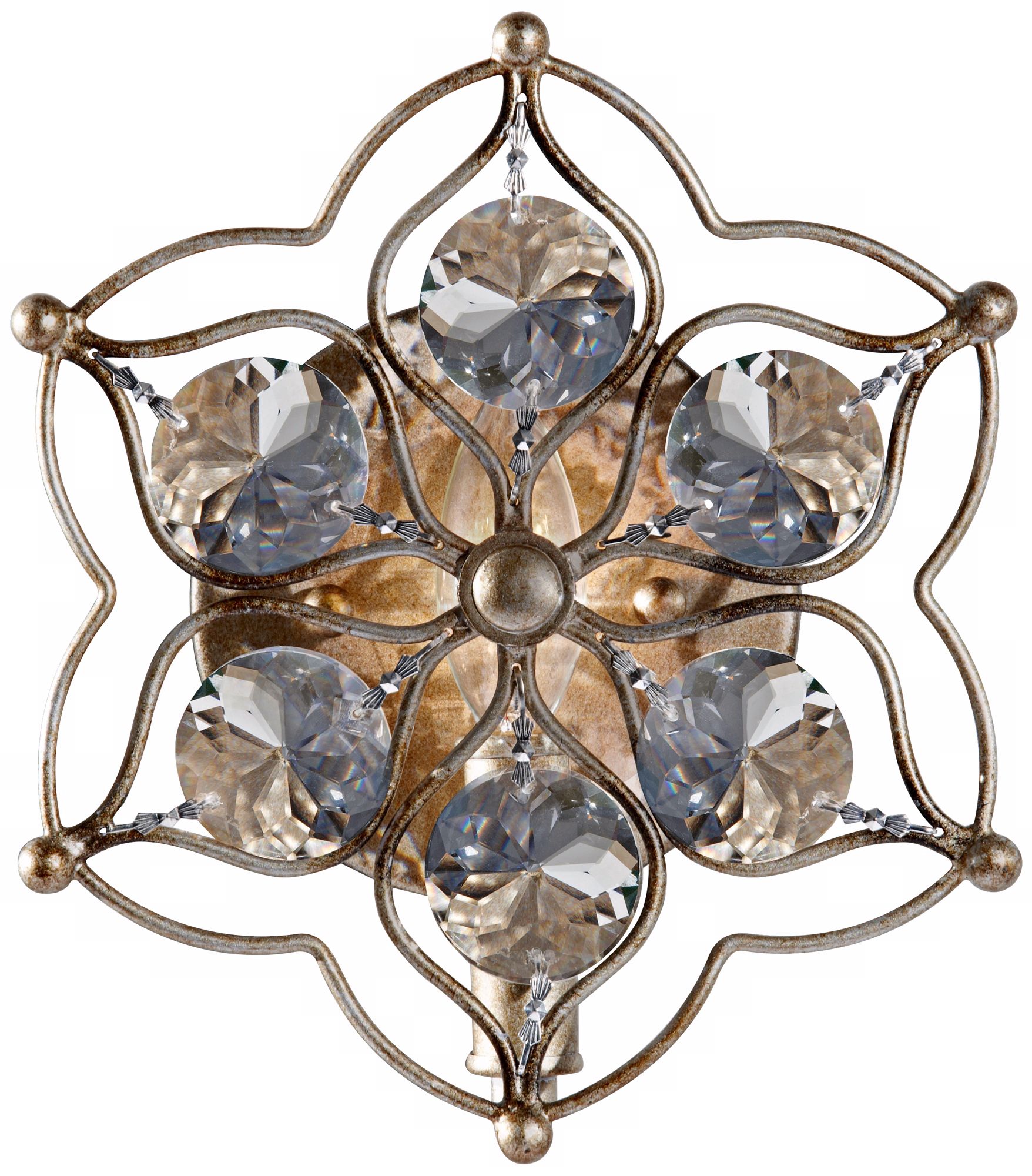 Murray Feiss Leila 9 1/2" High Burnished Silver Wall Sconce