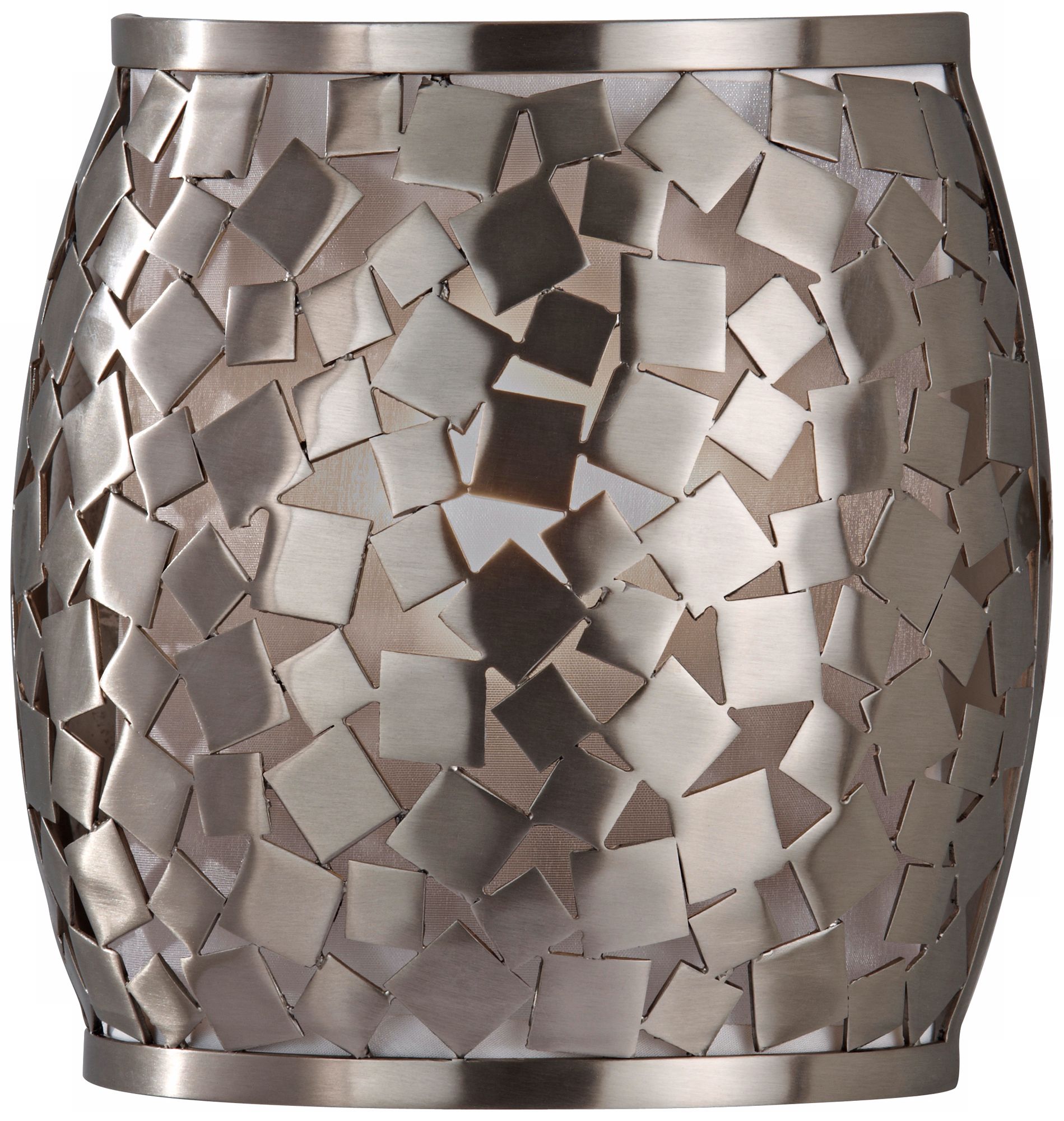 Murray Feiss Zara 8" Wide Brushed Steel Wall Sconce