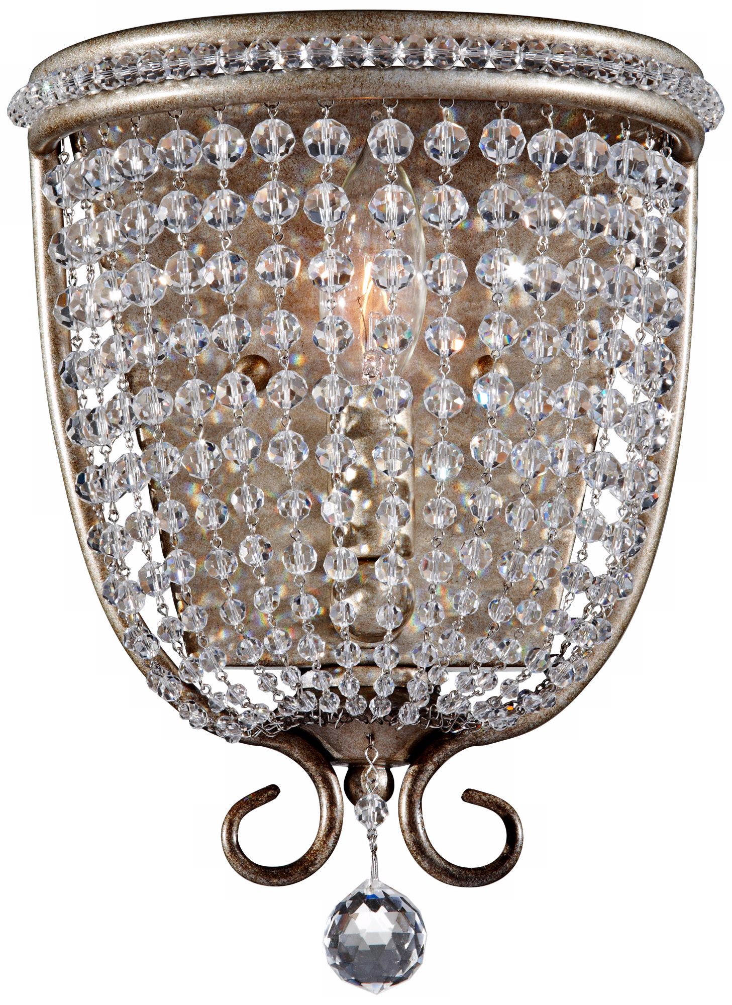 Murray Feiss Dutchess 11 1/2" High Silver Wall Sconce