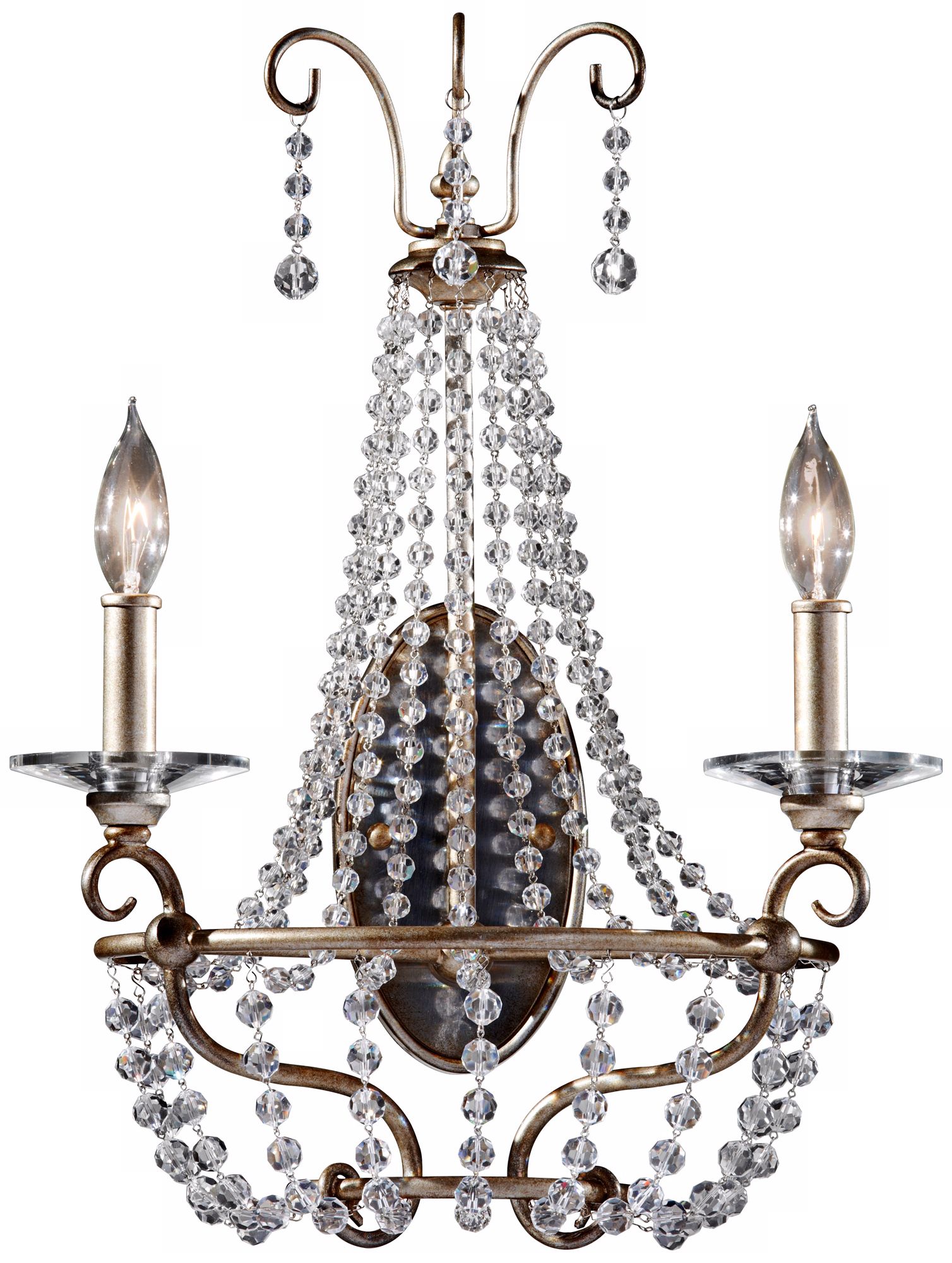 Murray Feiss Dutchess 15 1/2" Wide Silver Wall Sconce