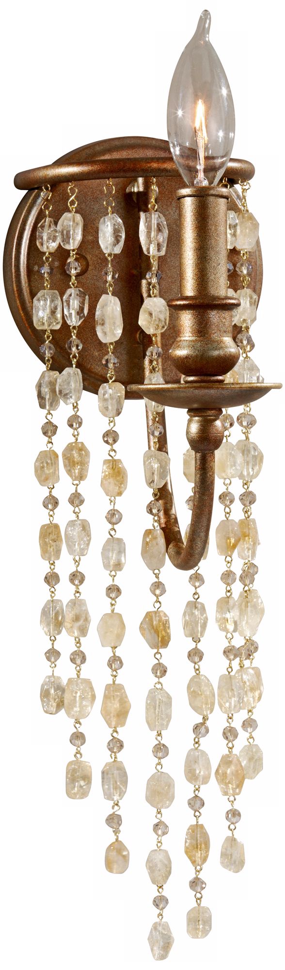 Murray Feiss Aura 5" Wide Rustic Silver Wall Sconce
