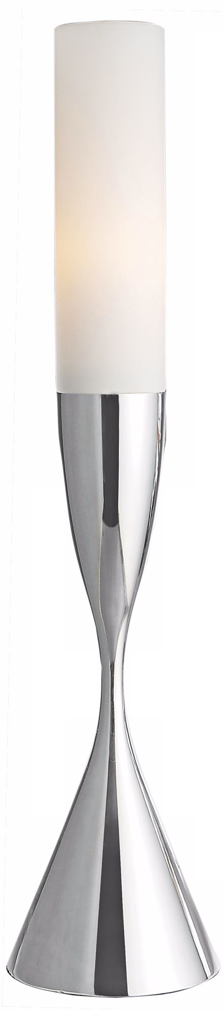 Nambe Concavia Alloy Polished Mirror Torchiere Table Lamp