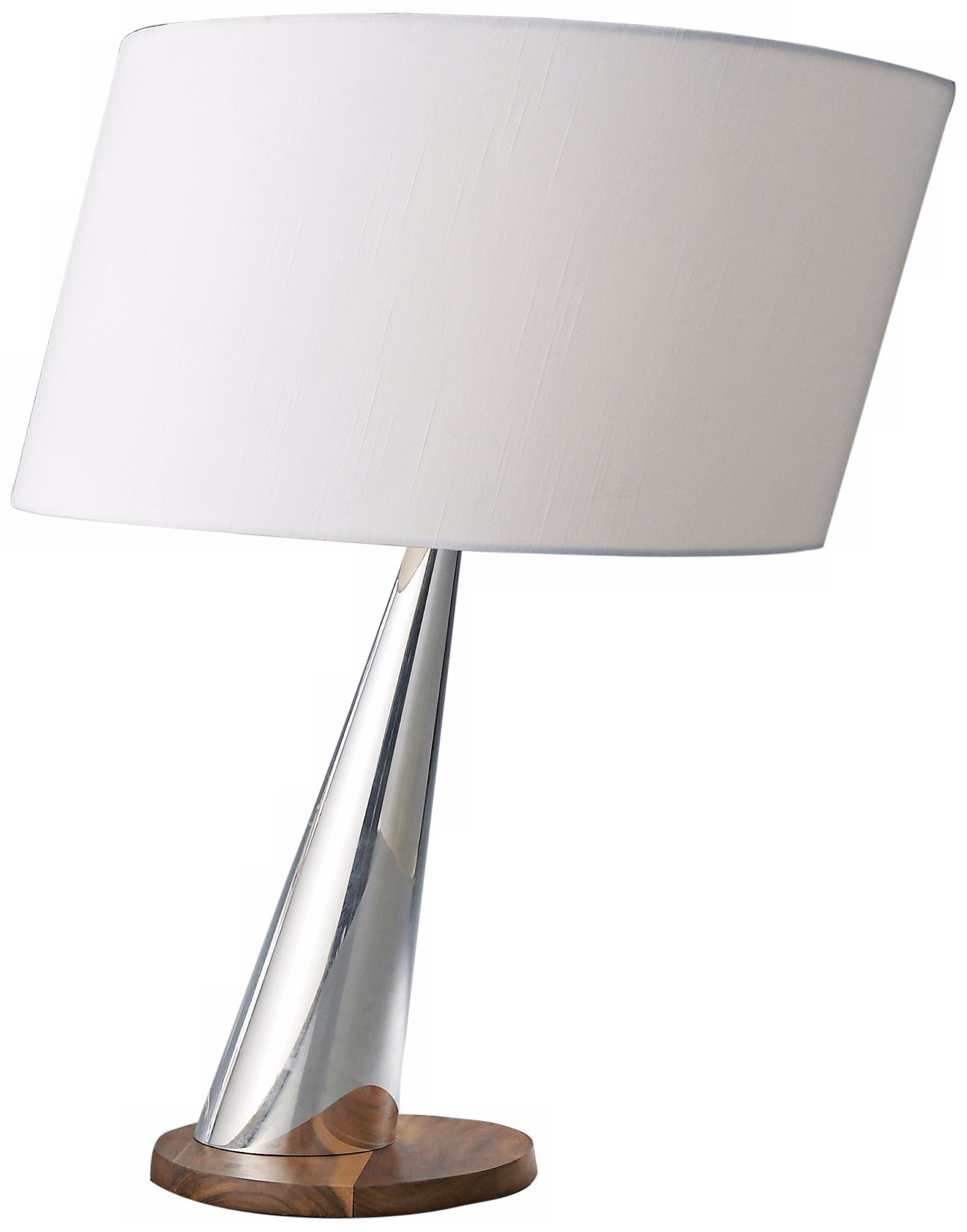 Nambe Wind Alloy Polished Mirror Table Lamp
