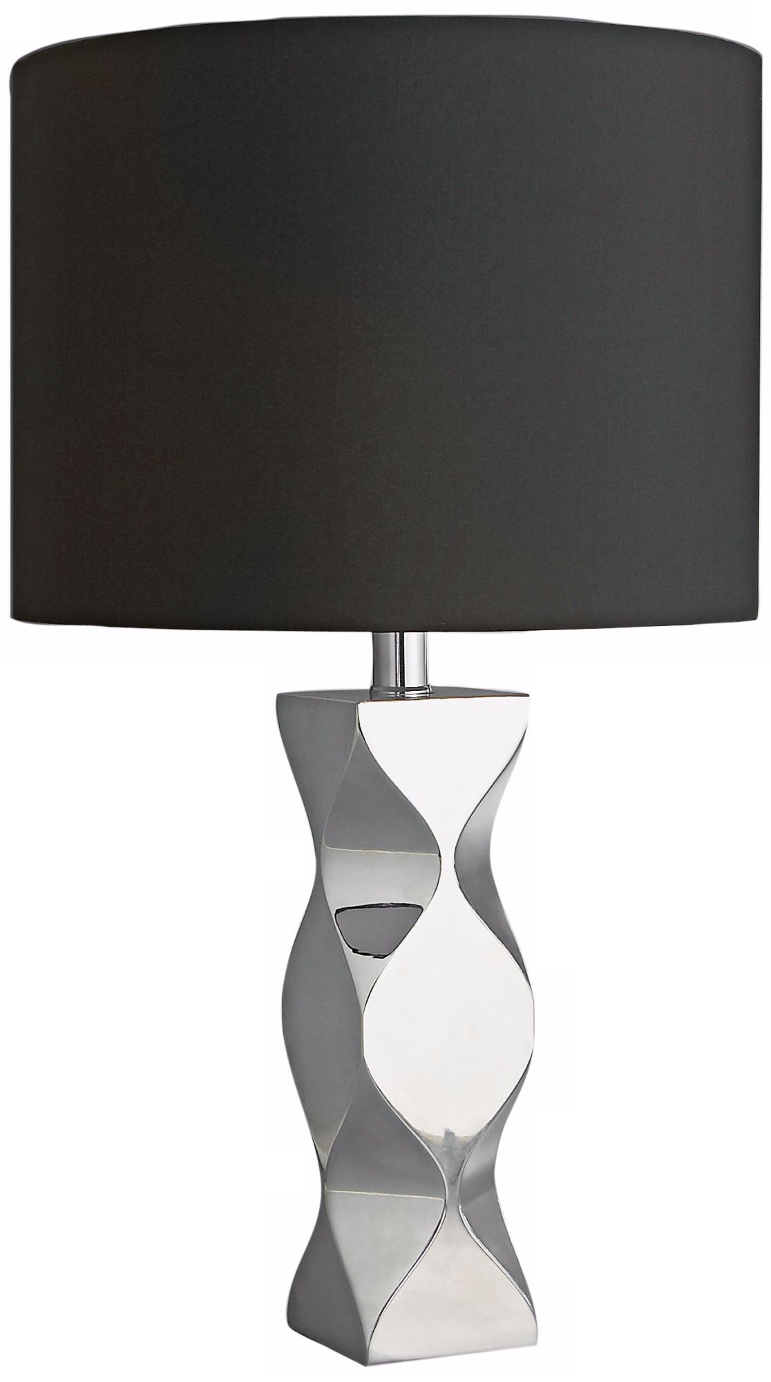 Nambe Kurv Alloy Polished Mirror Table Lamp