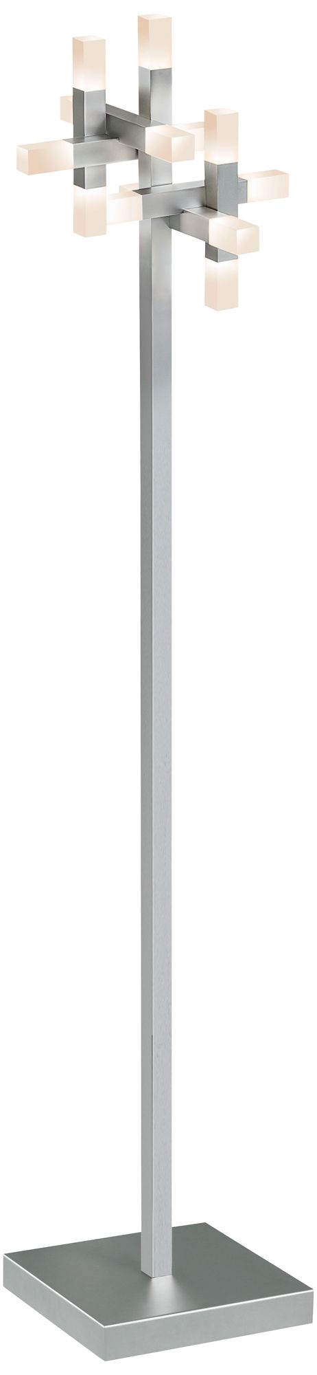 Sonneman Connetix Satin Aluminum Contemporary LED Floor Lamp