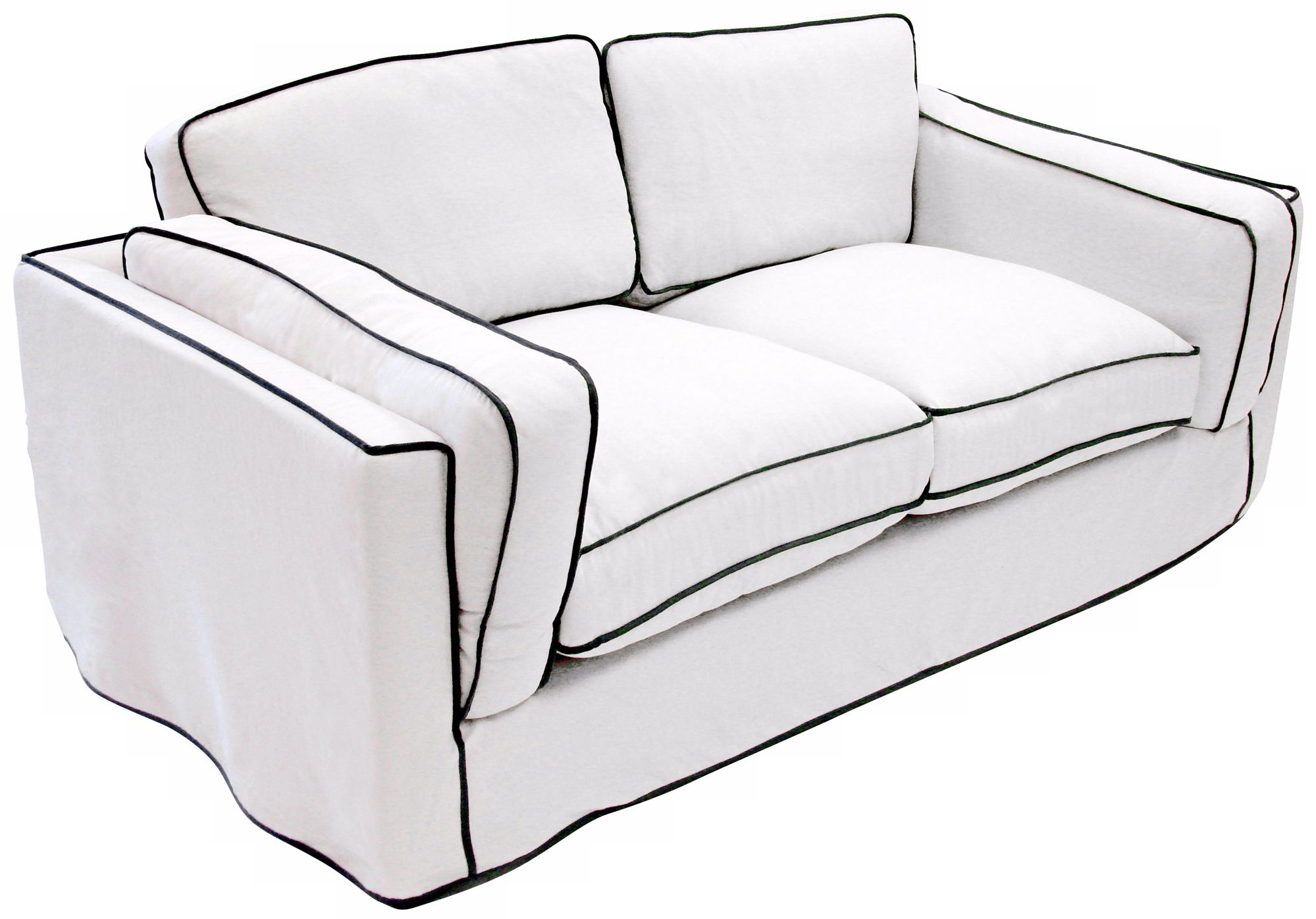 South Beach White Loveseat