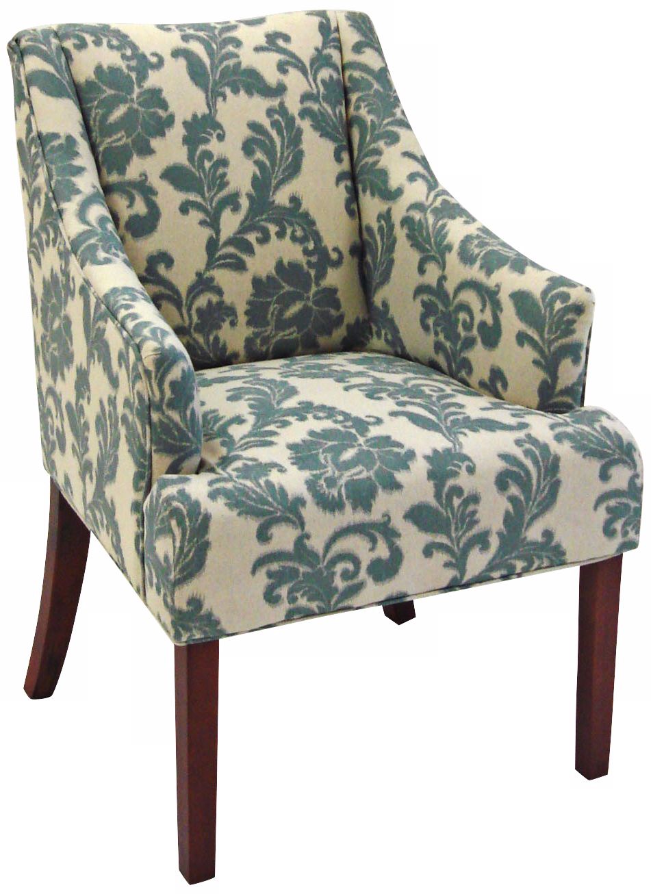 Ikat Floral Slate Club Armchair