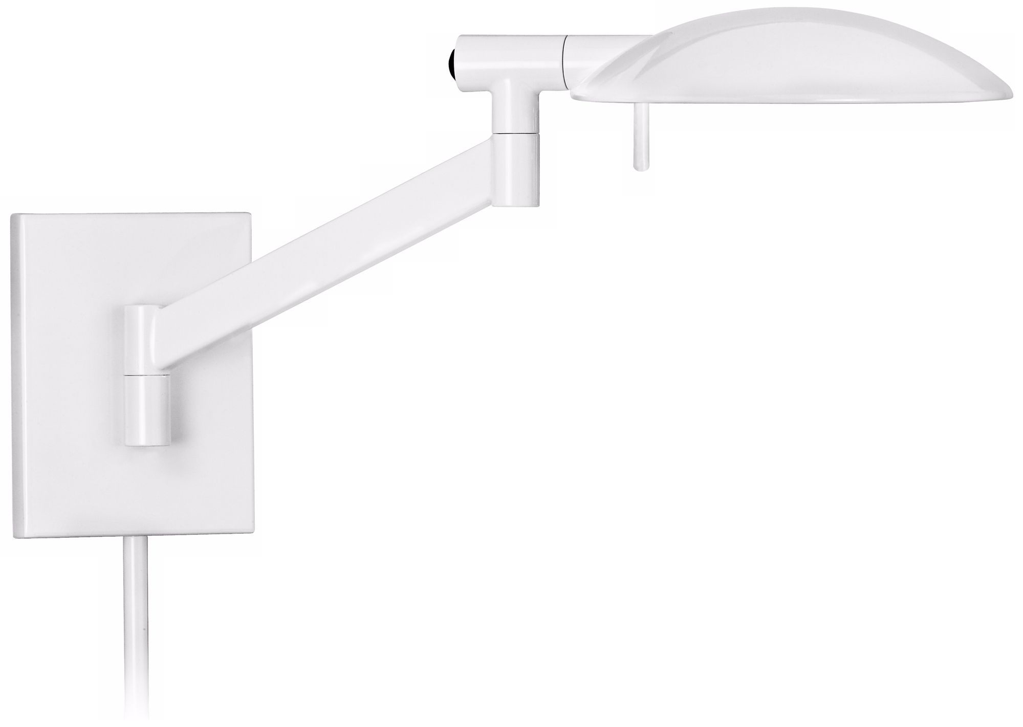 Sonneman Perch Gloss White Plug-In Pharmacy Wall Lamp