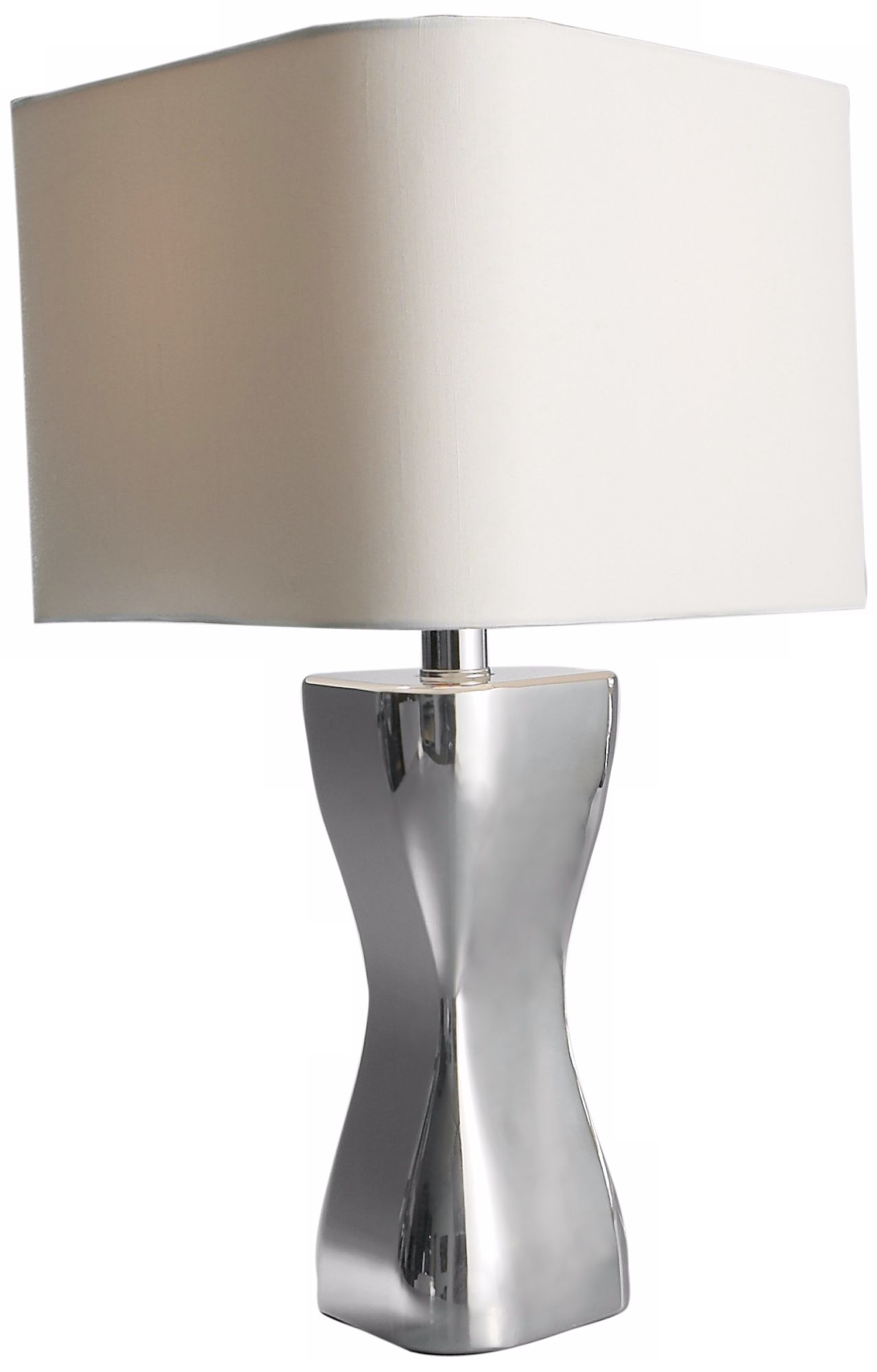 Nambe Virgo Alloy Polished Mirror Table Lamp