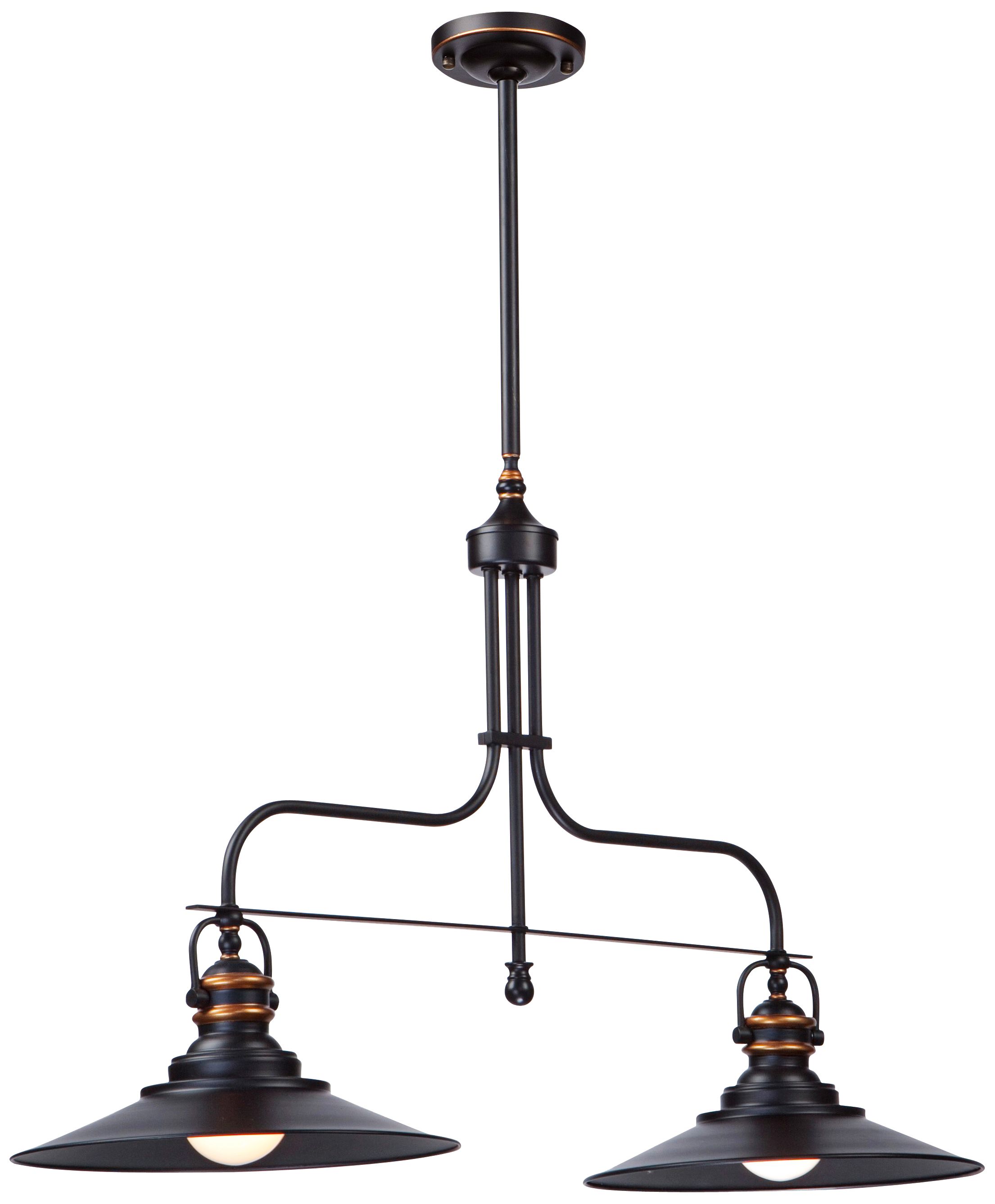 Artcraft Heath 35" Wide Espresso Retro Island Pendant