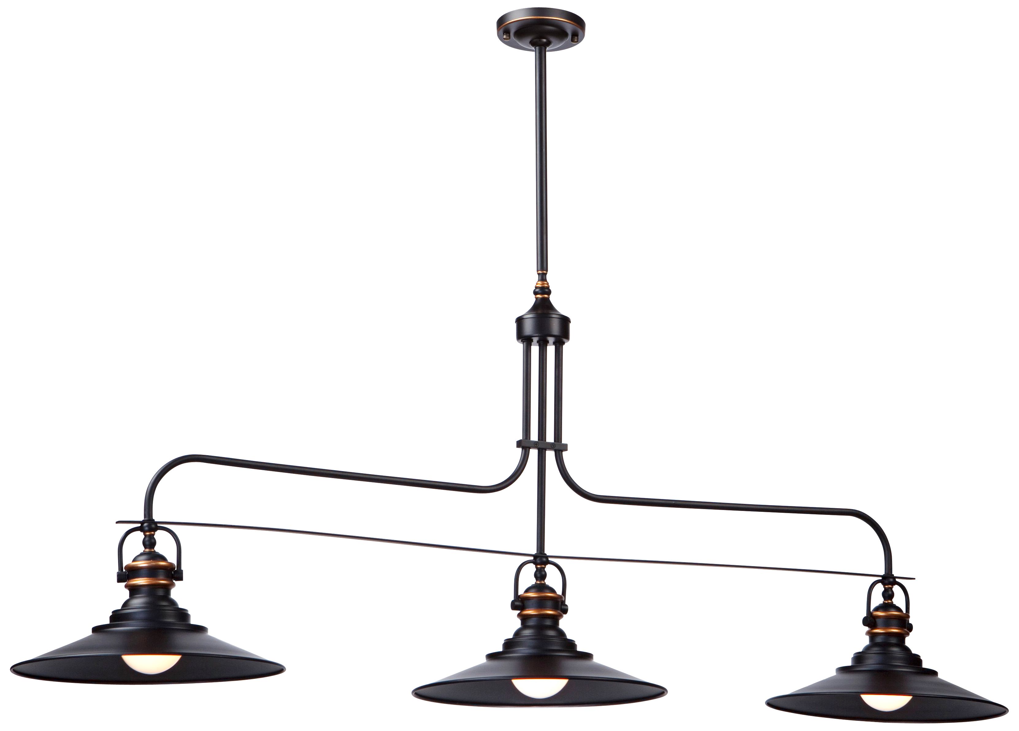 Artcraft Heath 53" Wide Espresso Retro Island Pendant