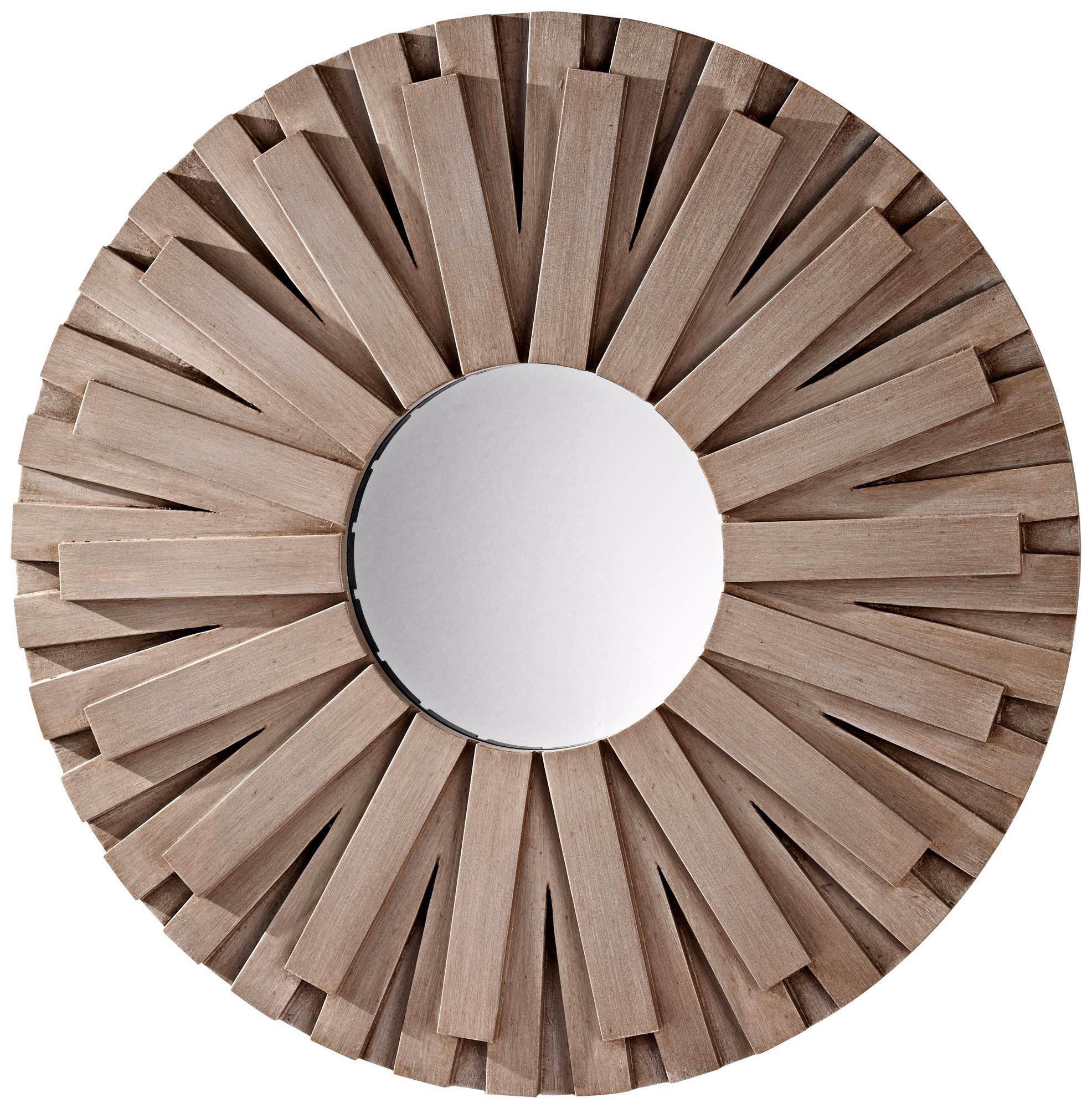 Murray Feiss Weathered Discus 36" Wide Wall Mirror
