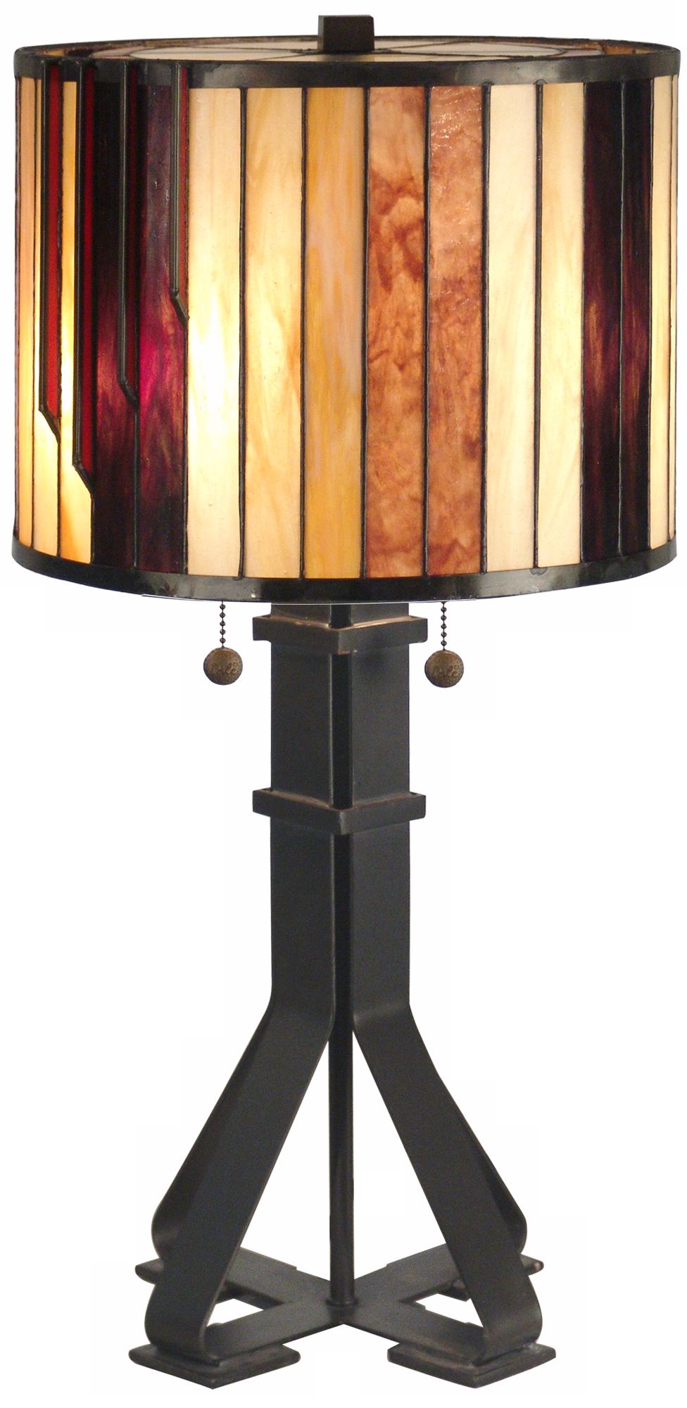 Dale Tiffany Geometric Art Glass Table Lamp