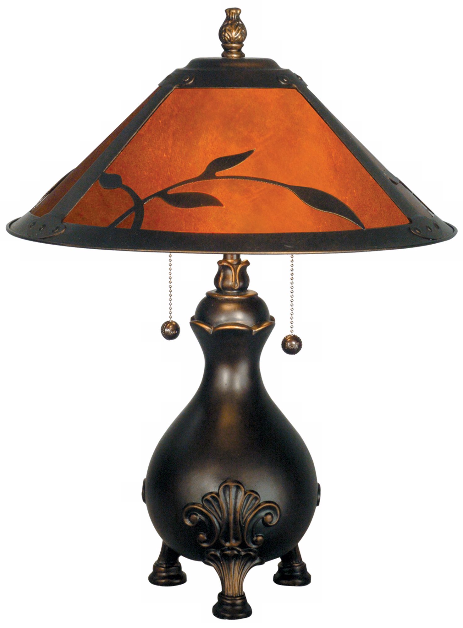 Dale Tiffany Mica Leaves Table Lamp