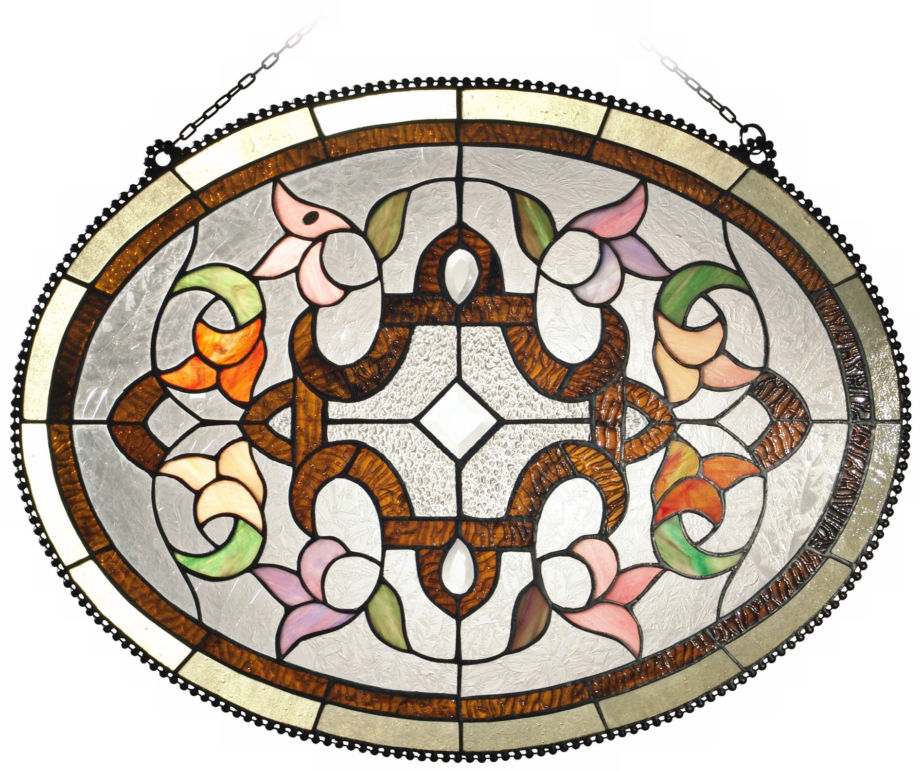 Dale Tiffany Quigley Art Glass Window Panel