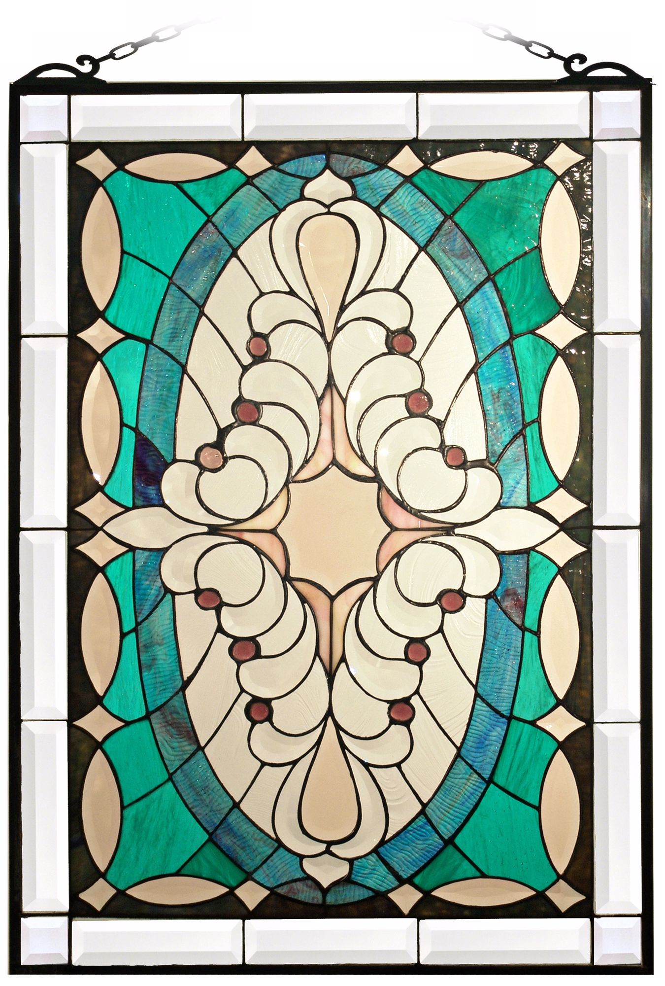 Dale Tiffany Clairmont Art Glass Window Panel