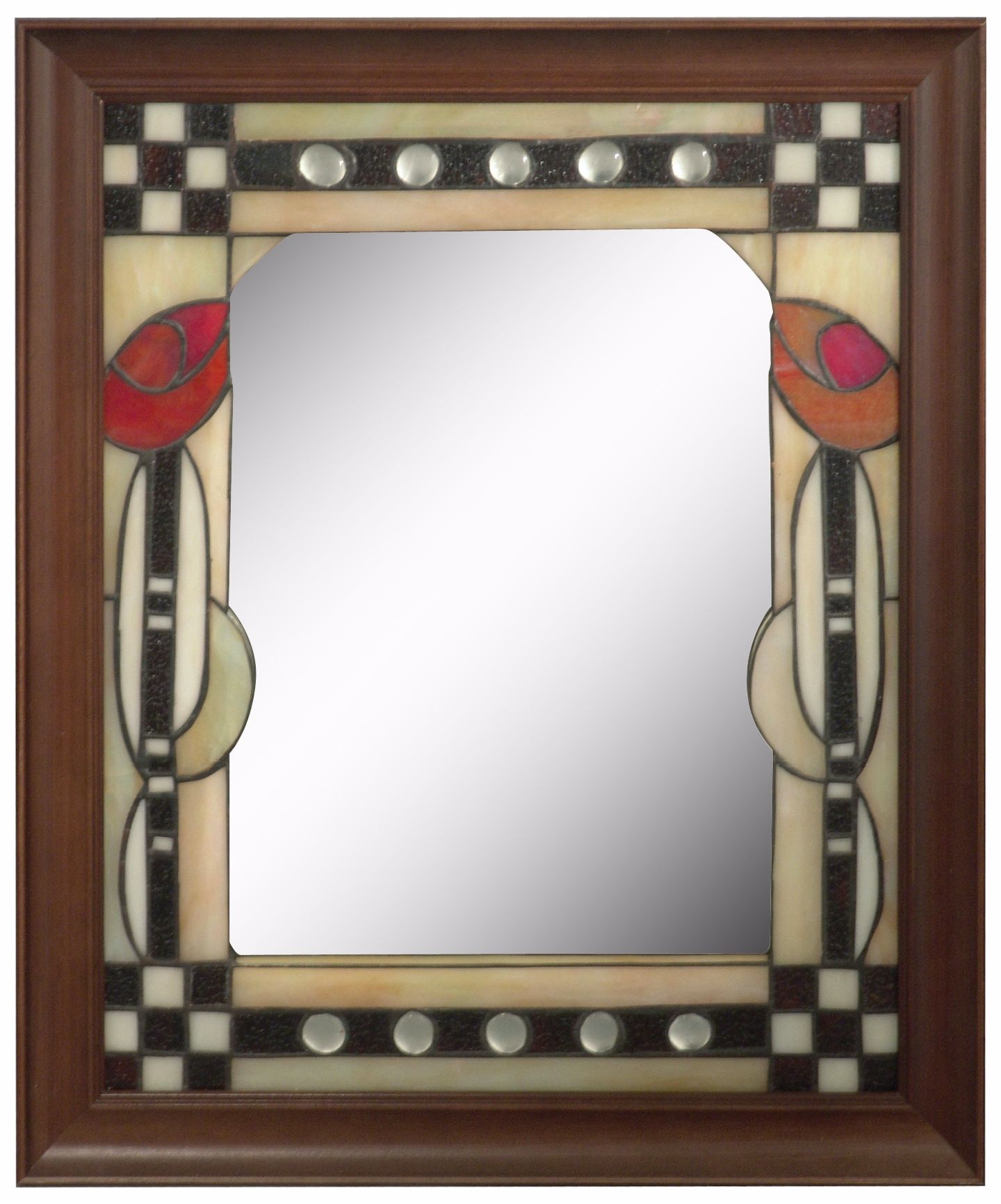 Dale Tiffany Tulip 24" High Art Glass Wall Mirror