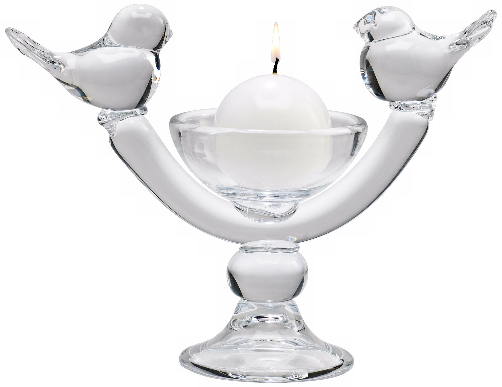 Ucceli Clear Glass Candle Holder