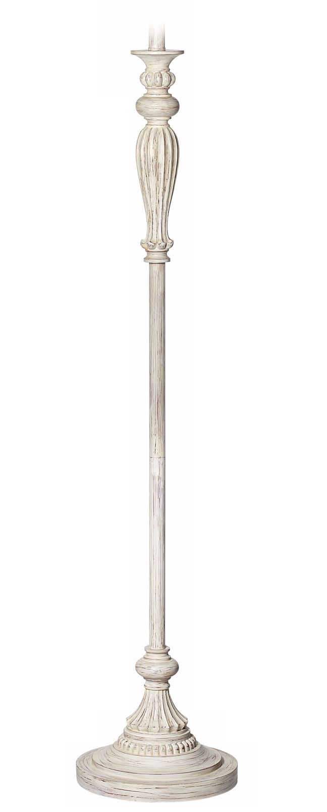 Shabby Chic Antique White Floor Lamp Base