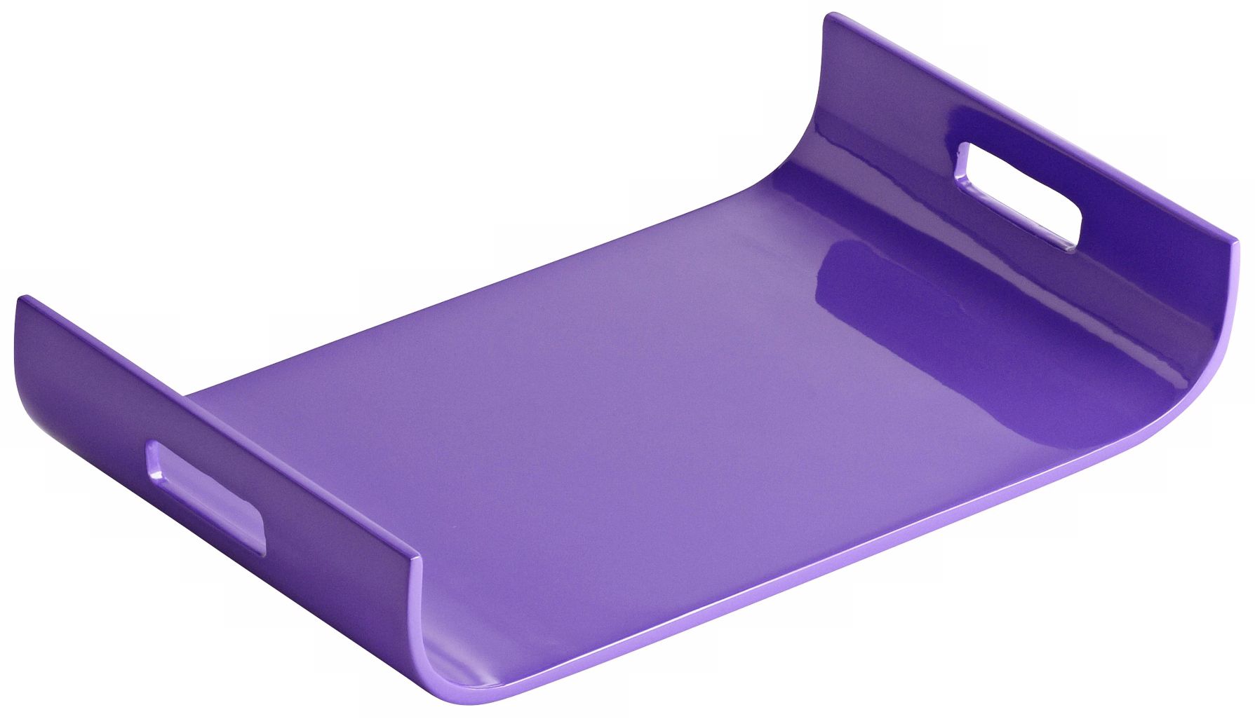 Monroe Modern Purple Wood Tray