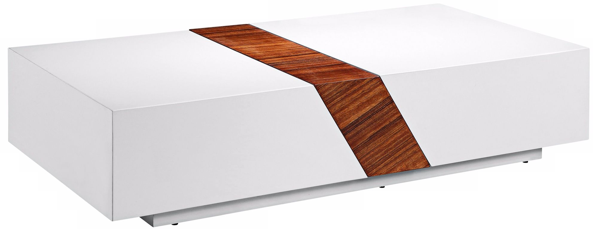 Kipling White and Walnut Coffee Table