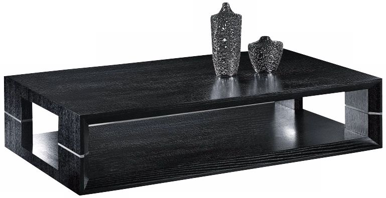 Madison Ave. Modern Black Espresso Coffee Table