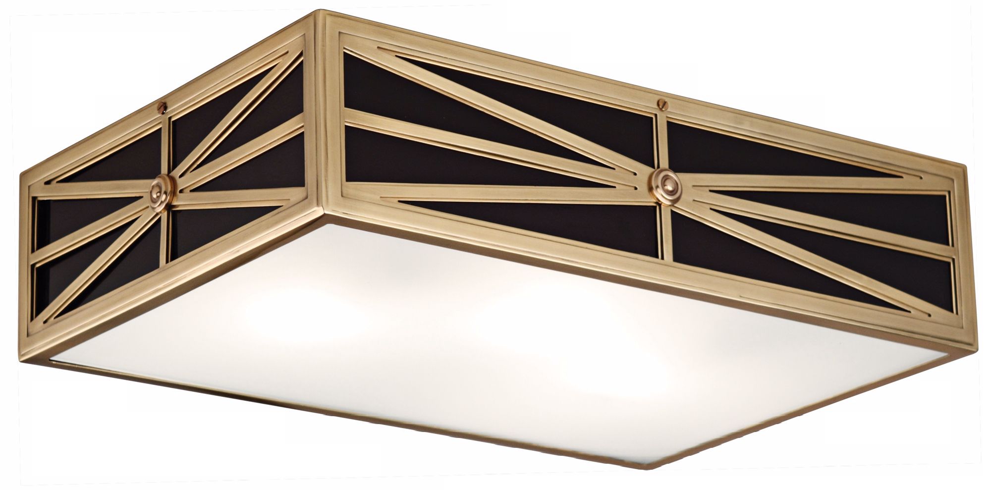 Mary McDonald Directoire Black 18" Wide Brass Ceiling Light