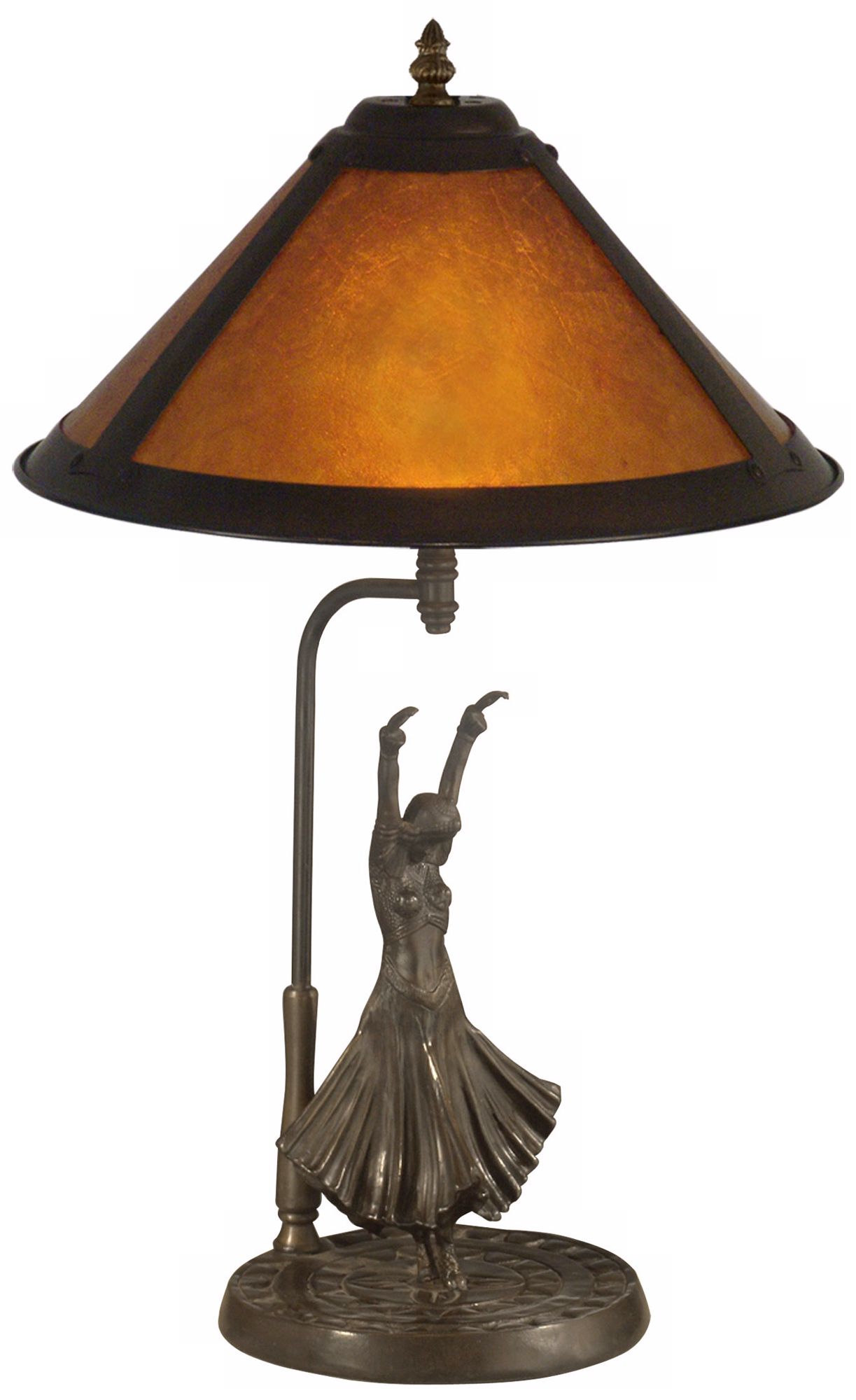 Dale Tiffany Mica Dancer Antique Bronze Table Lamp