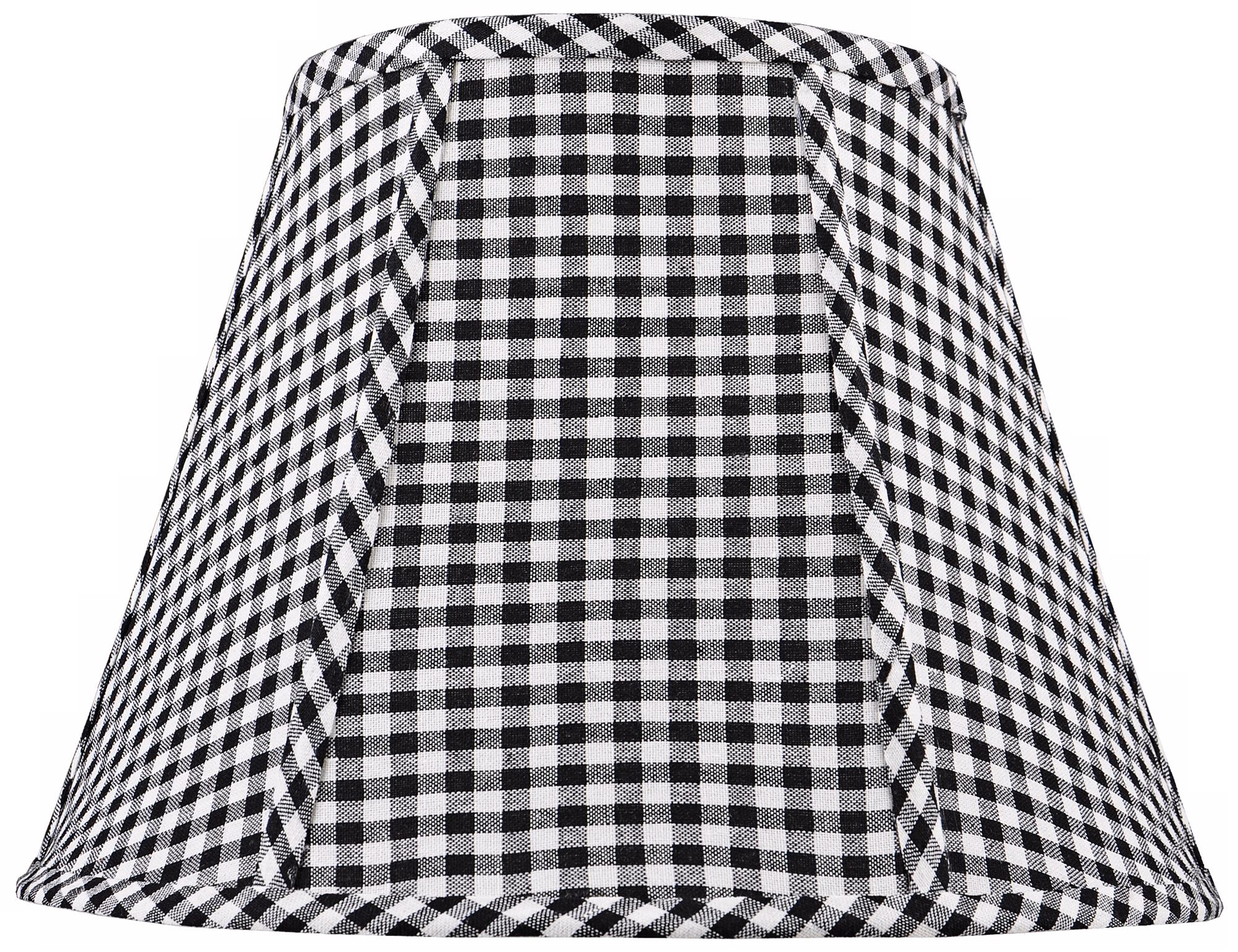Black and White Check Lamp Shade 8x14x11 (Spider)