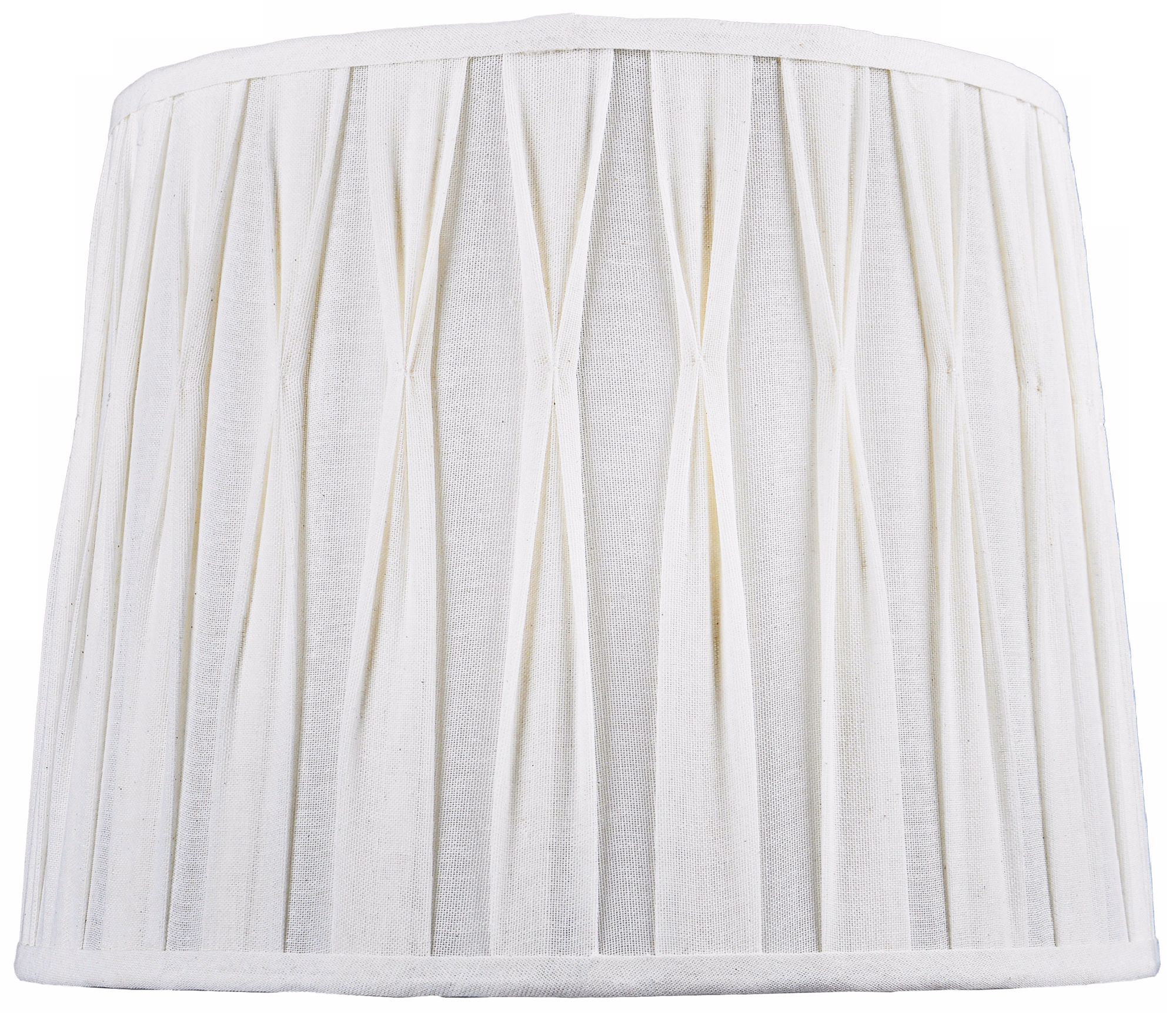 Ivory Pinch Pleat Drum Shade 12x14x11 (Spider)