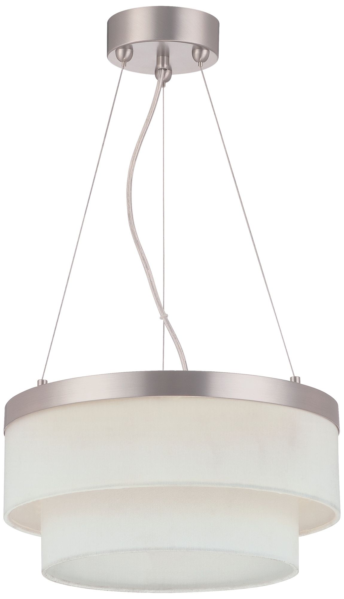 Forecast Channel LED 13" Wide Satin Nickel Pendant Light