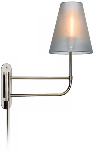 Sonneman Bistro Orgnanza and Nickel Plug-In Wall Light