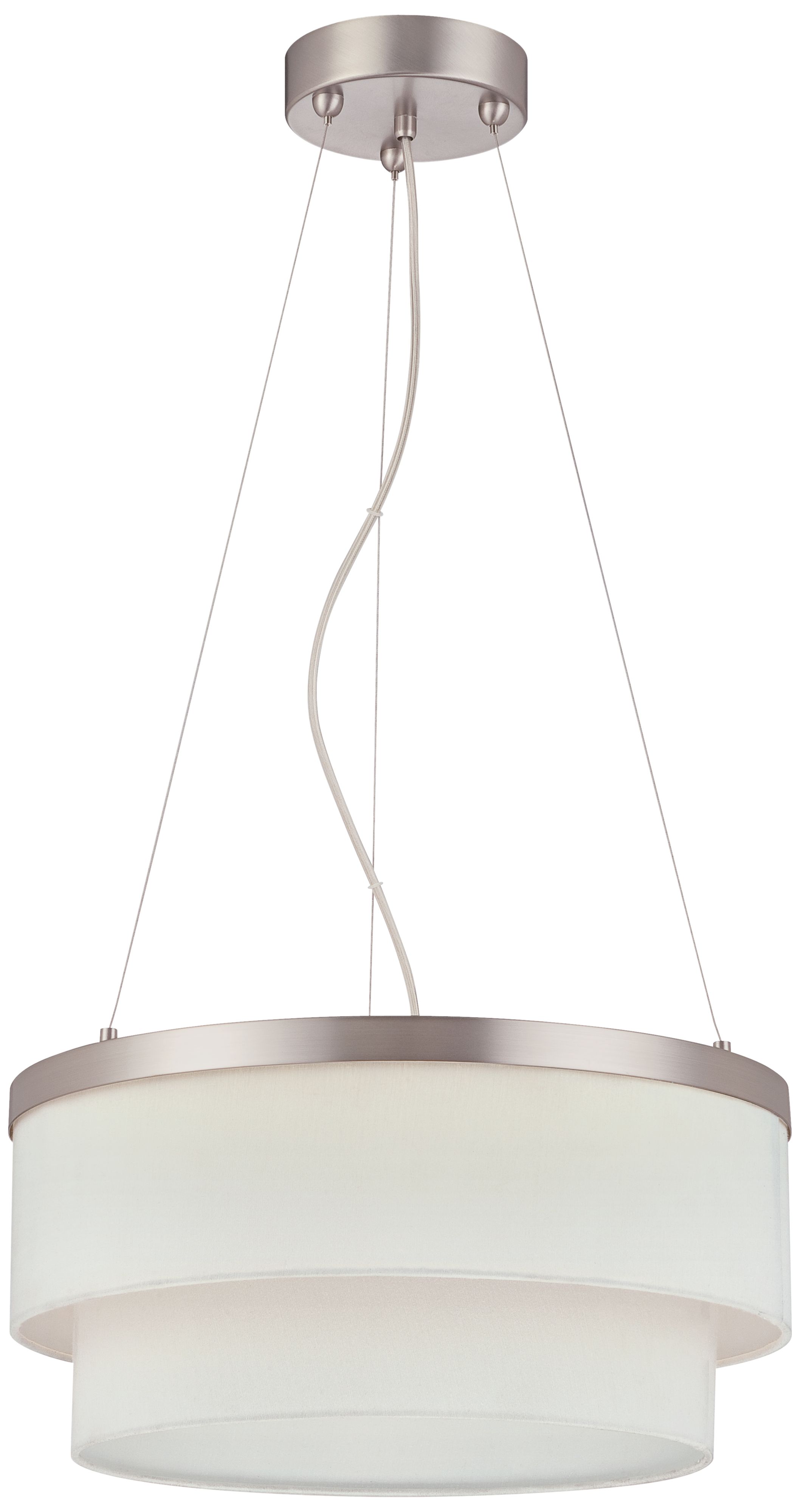 Forecast Channel LED 17" Wide Satin Nickel Pendant Light