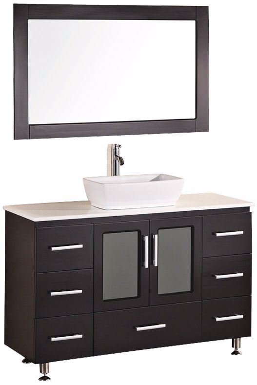 Stanton Dark Espresso 48" Vessel Sink Vanity Set