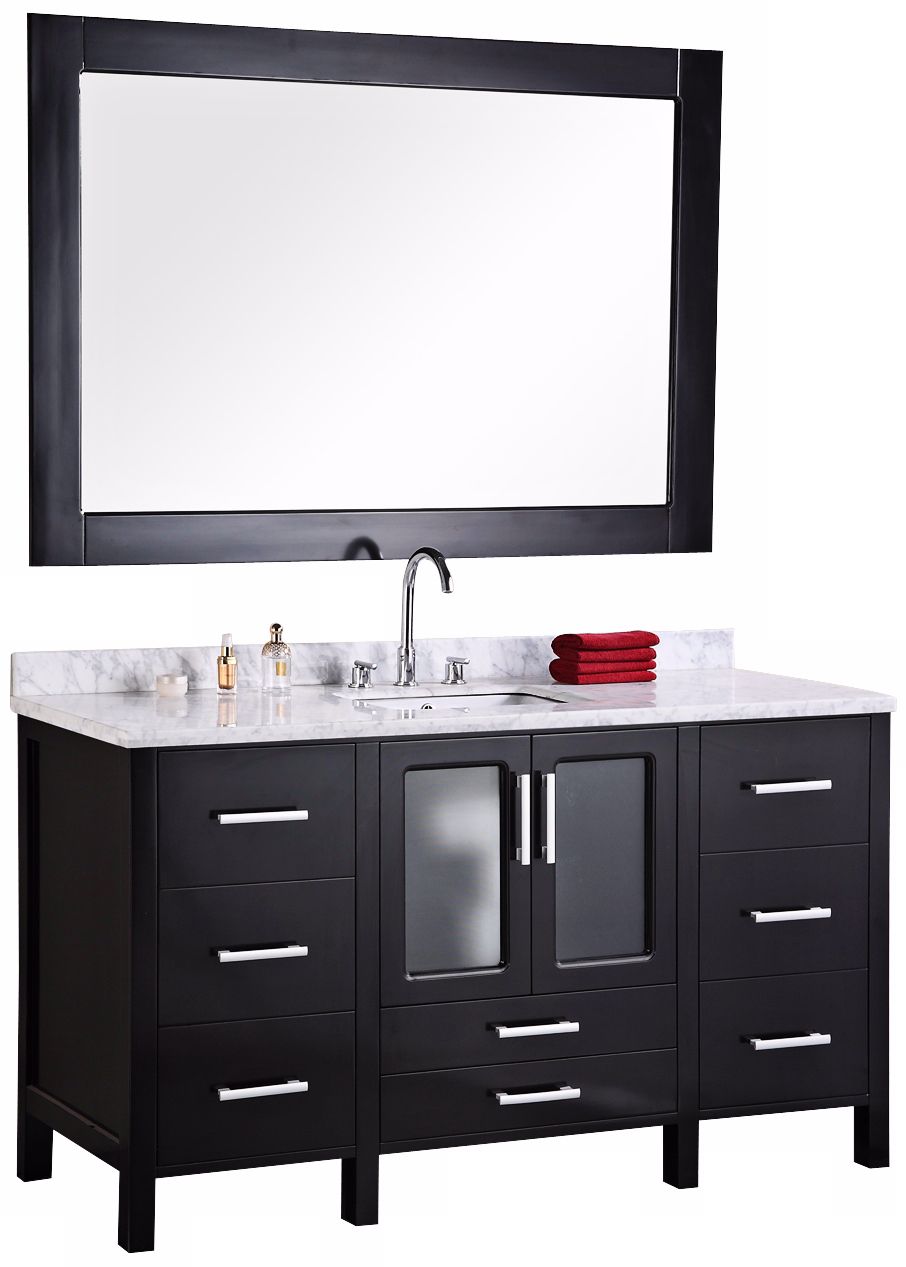 Stanton Dark Espresso 60" Undermount Sink Vanity Set