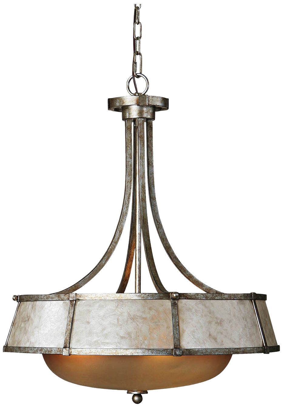 Uttermost Domingo 22" Wide 3-Light Champagne Mica Pendant