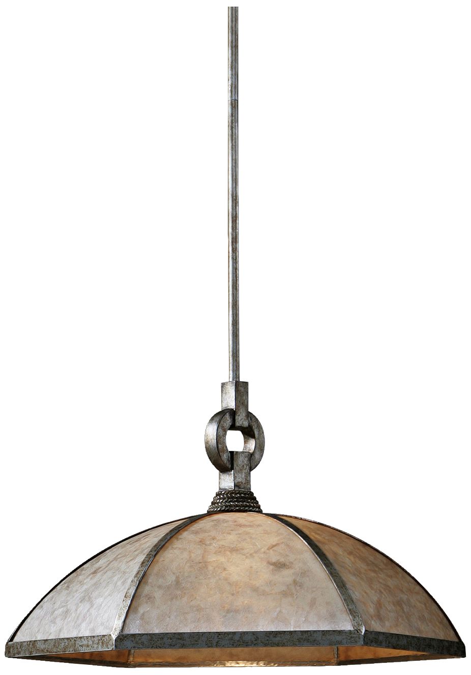 Uttermost Domingo 24" Wide Champagne Mica Pendant Light