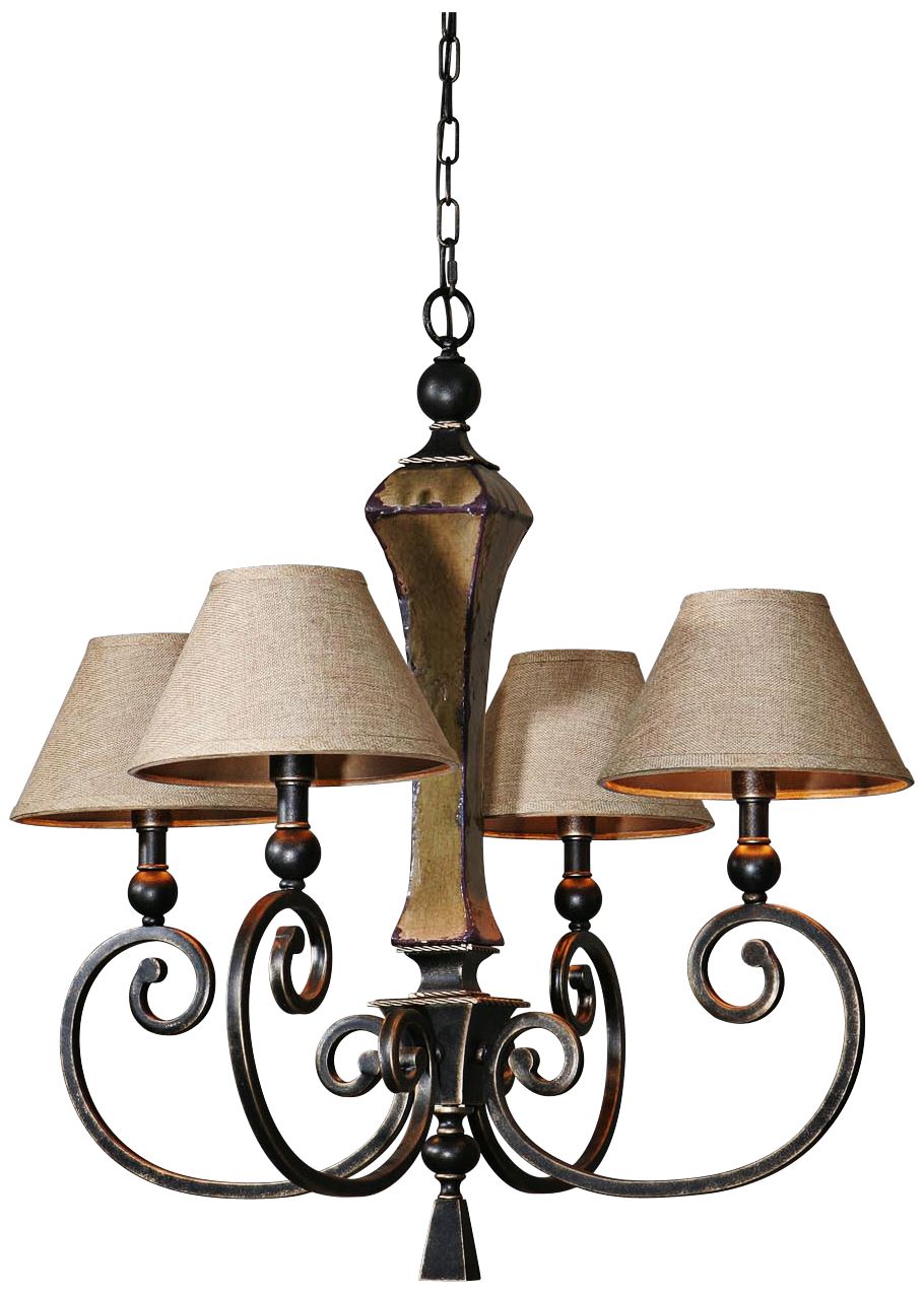 Uttermost Porano 4-Light 29" Wide Bronze Chandelier
