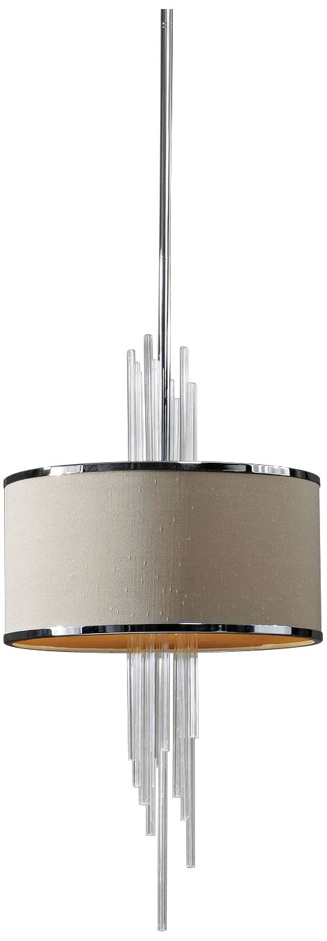 Uttermost Aurora 16" Wide Chrome and Glass Pendant Light