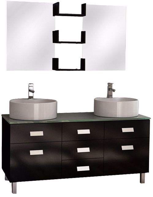 Wellington 55" Double Sink Vanity Set