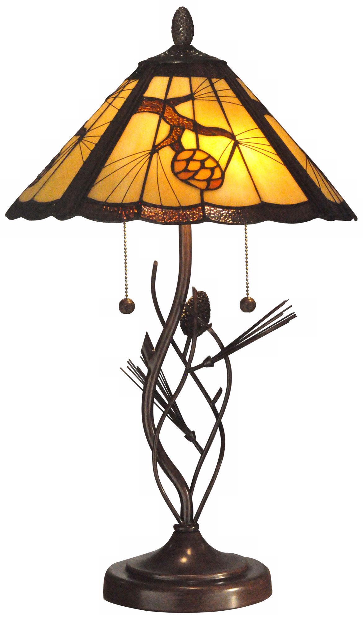 Dale Tiffany Ponderosa Walnut Table Lamp