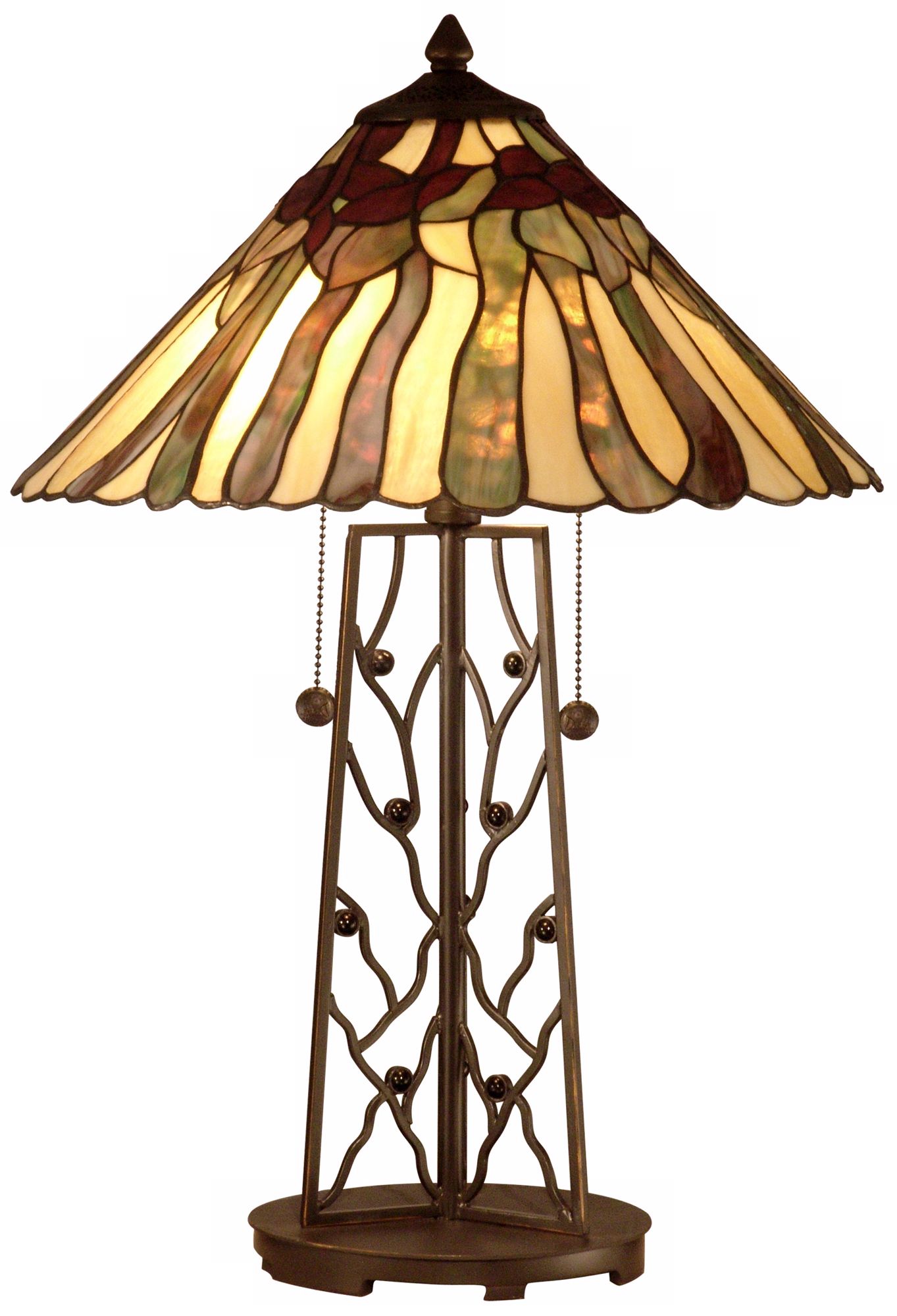 Dale Tiffany Rectangular Bronze Table Lamp