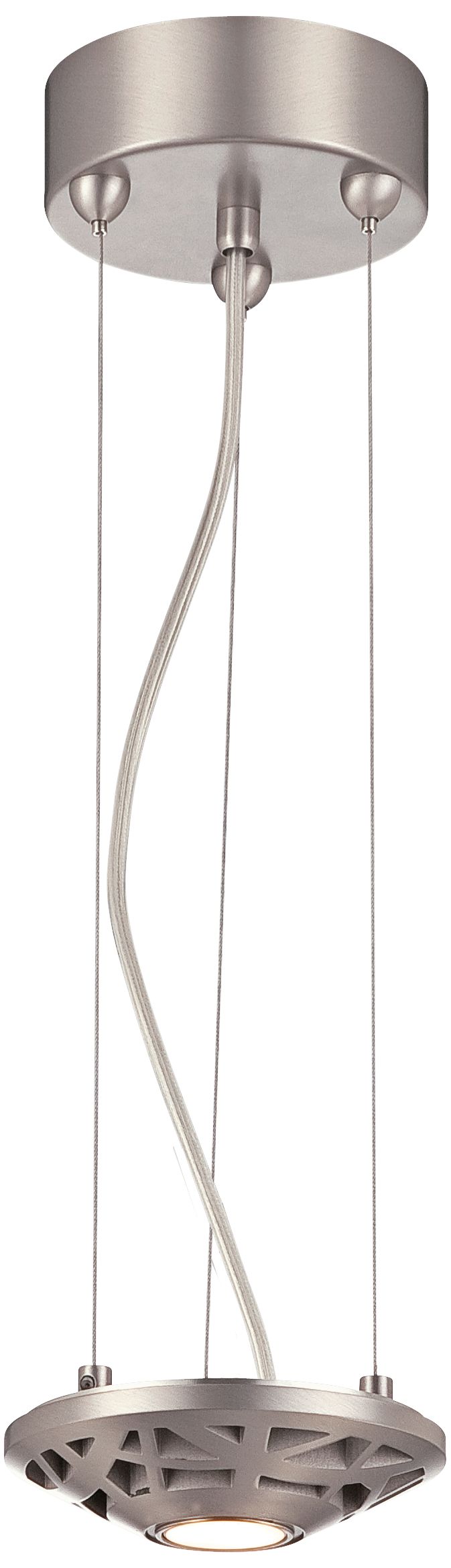 Forecast Amsta LED 5" Wide Satin Nickel Mini Pendant