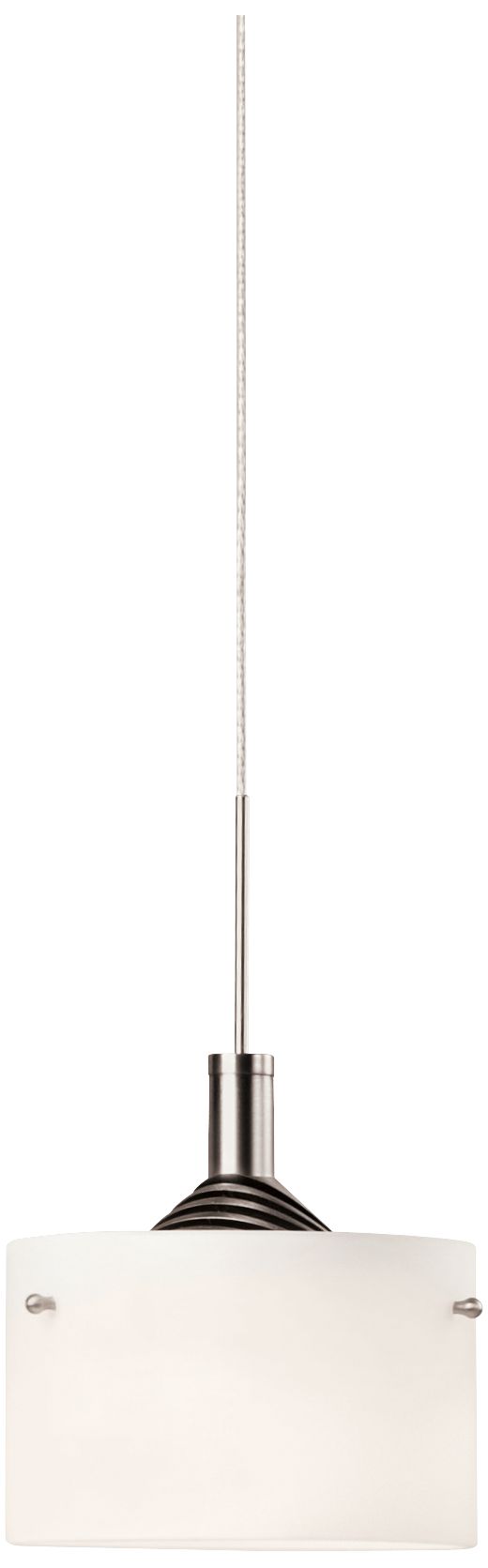 Forecast Yo-Yo LED 4 1/2" Nickel Opal Glass Mini Pendant