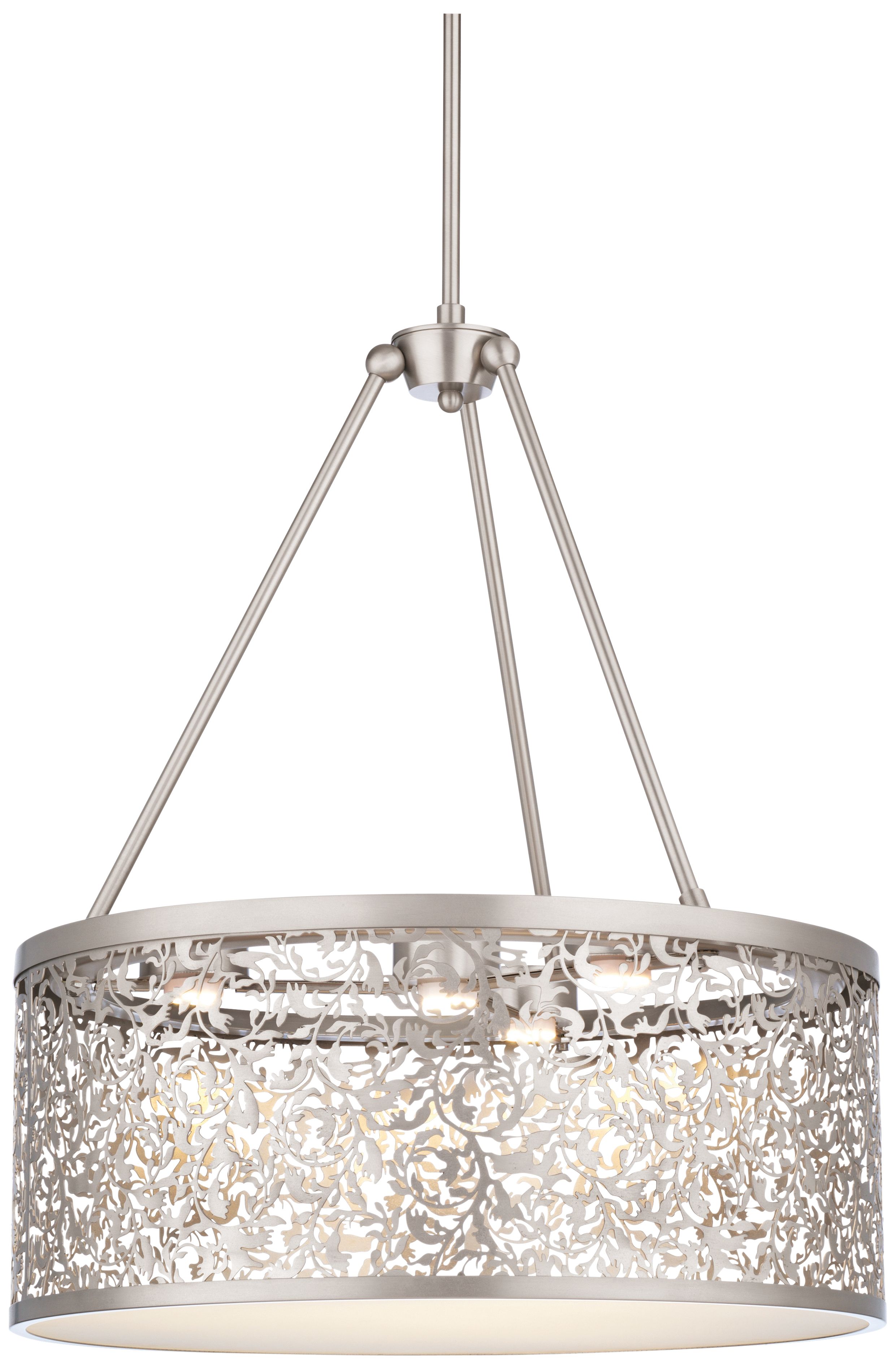 Forecast Brocade LED 20" Laser Cut Nickel Pendant Light