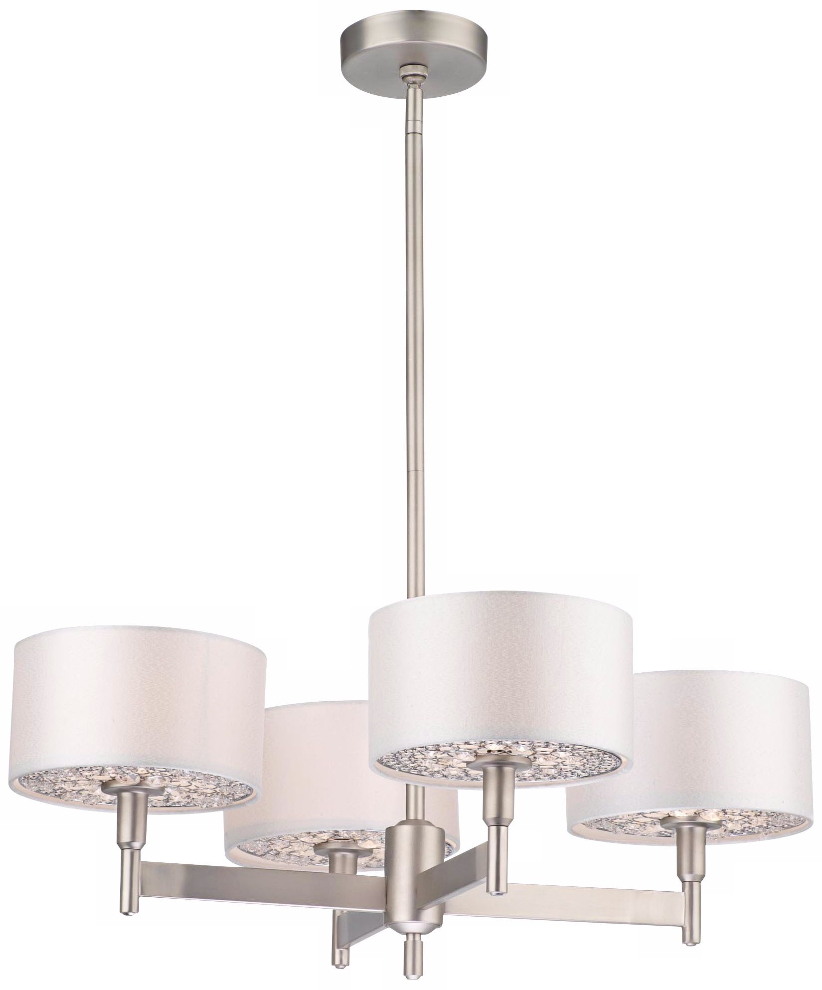 Forecast Pavo 4-Light 29" Wide Satin Nickel Chandelier