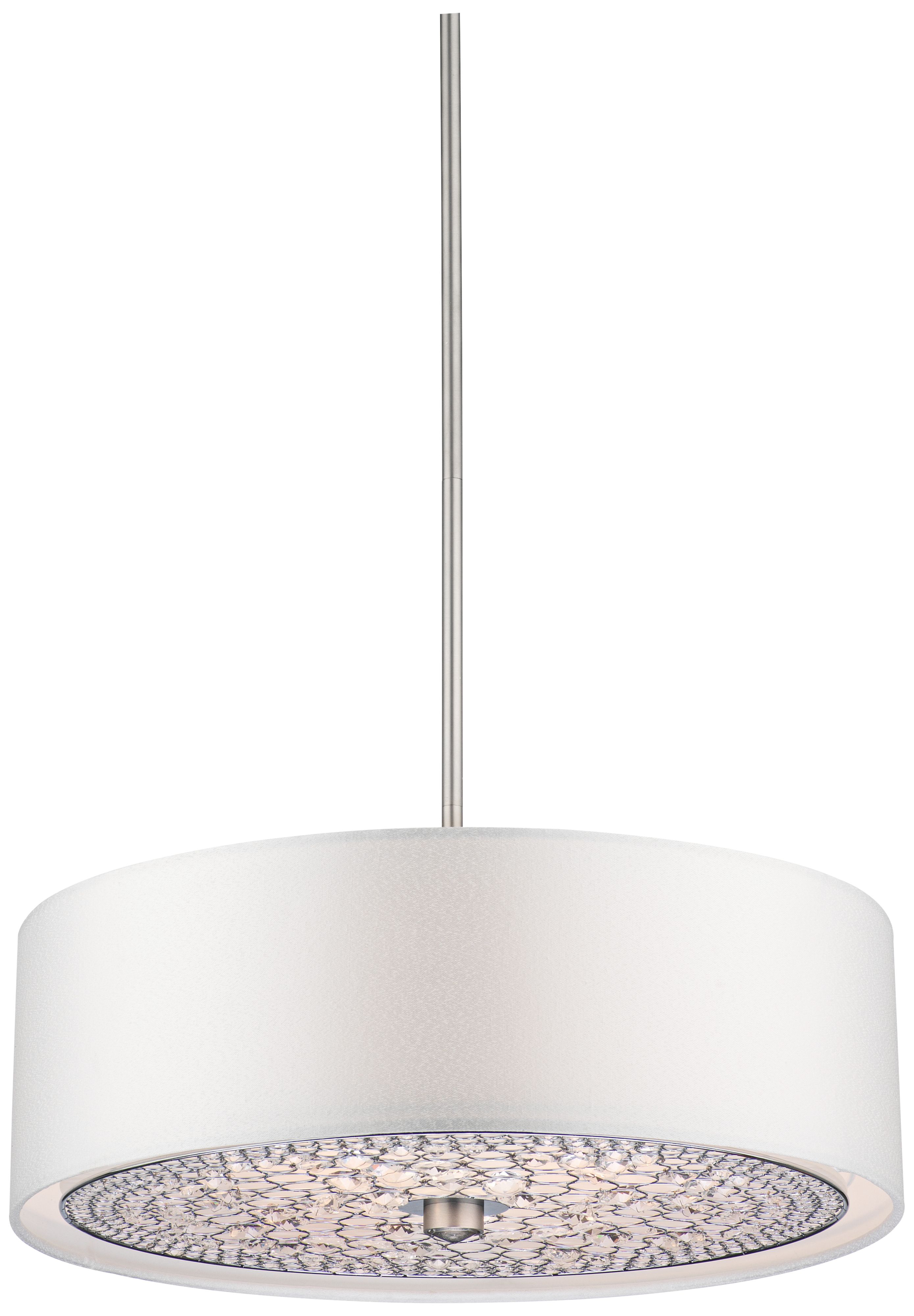 Forecast Pavo 3-Light 20" Brushed Nickel Pendant Light